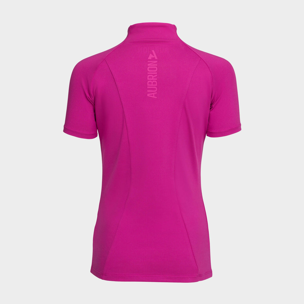 Young Rider React Short Sleeve Base Layer Fuchsia