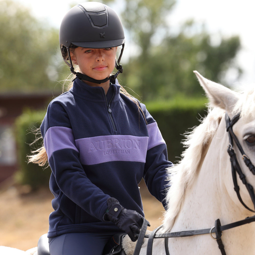 Young Rider Equestrian Quarter Zip Fleece Midnight