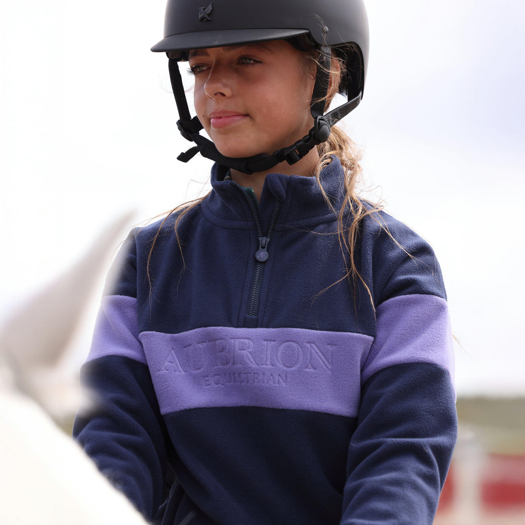 Young Rider Equestrian Quarter Zip Fleece Midnight
