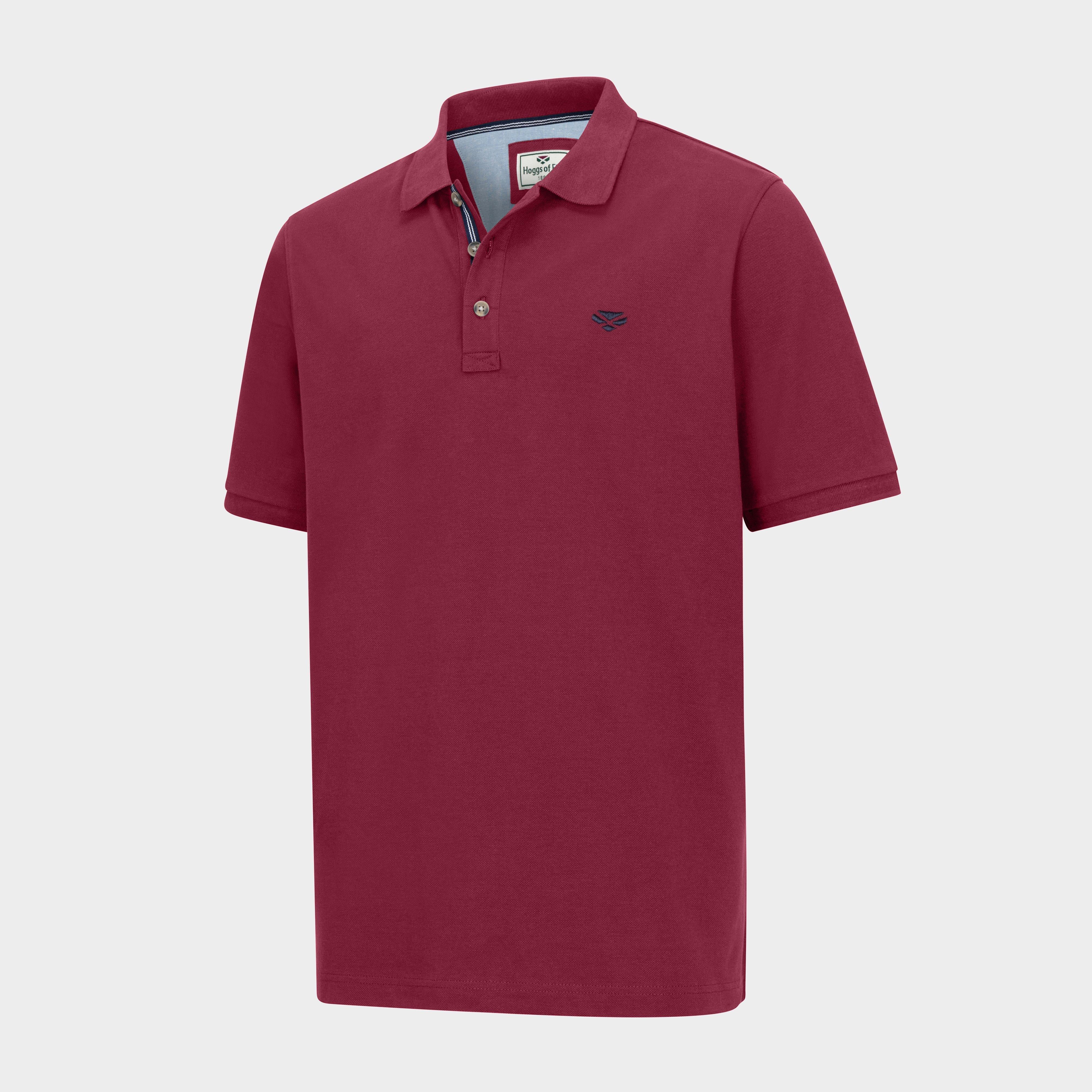 Men’s Newton Pique Polo Shirt Burgundy