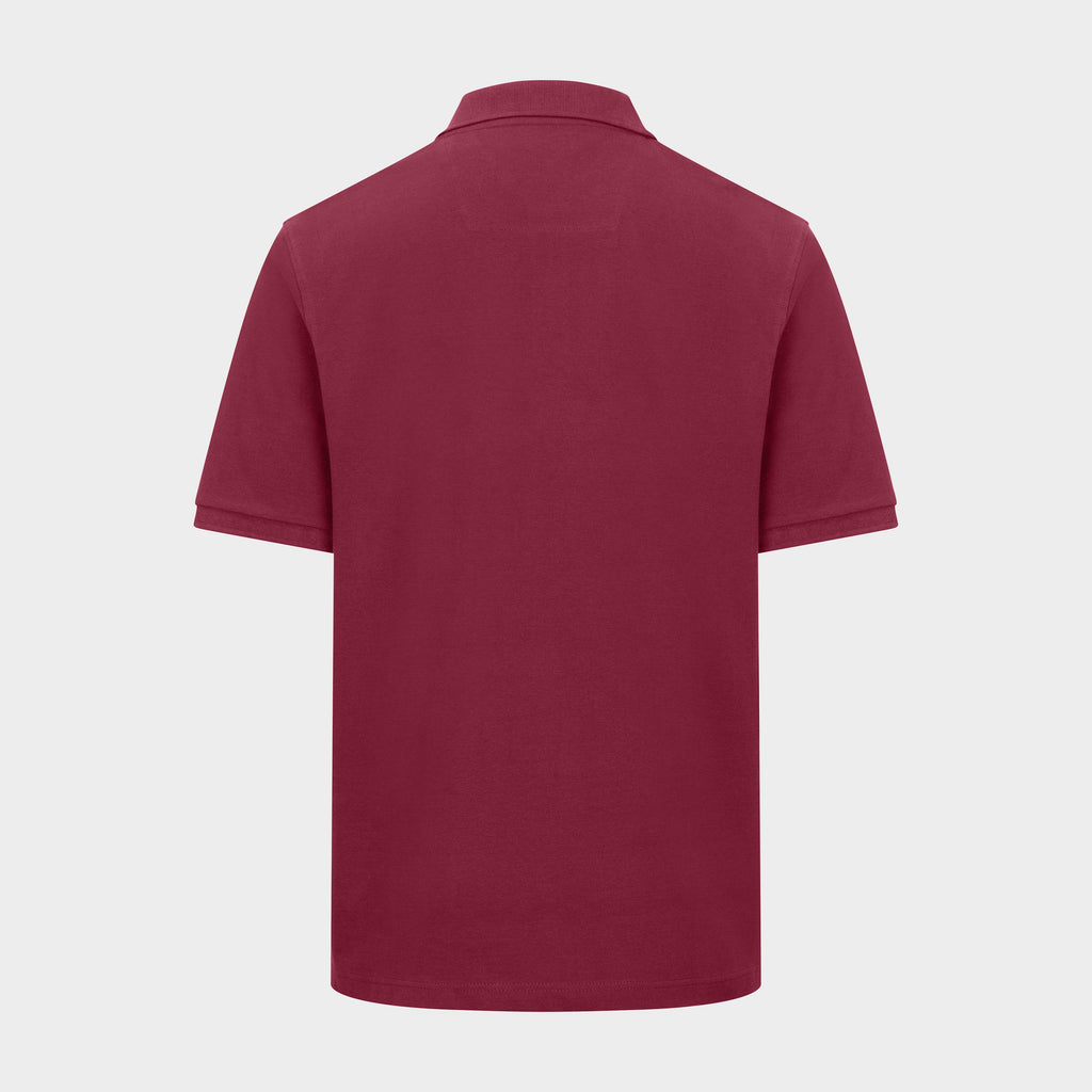 Men’s Newton Pique Polo Shirt Burgundy
