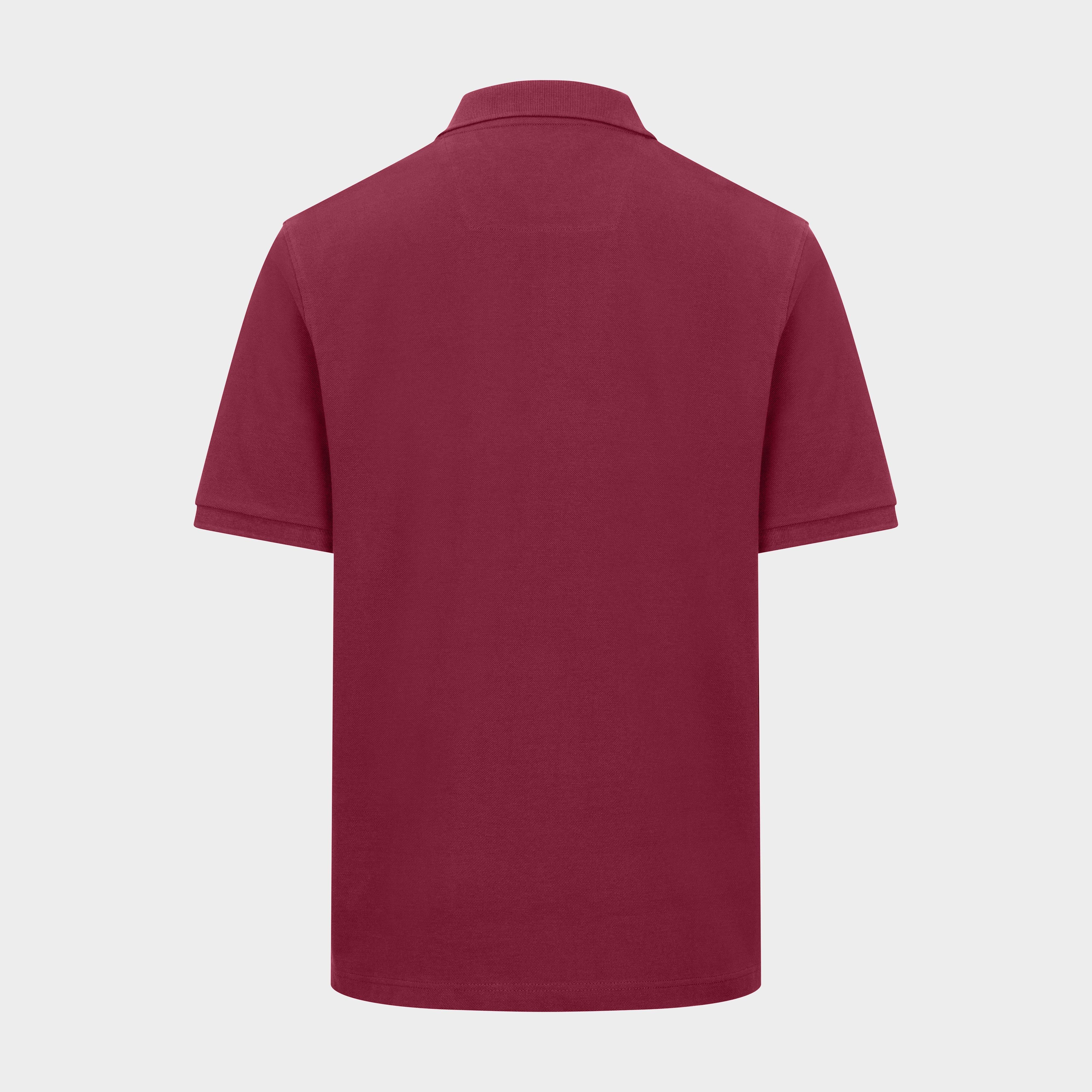 Men’s Newton Pique Polo Shirt Burgundy