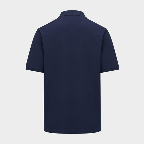 Men’s Stewart Block Pique Polo Shirt Navy