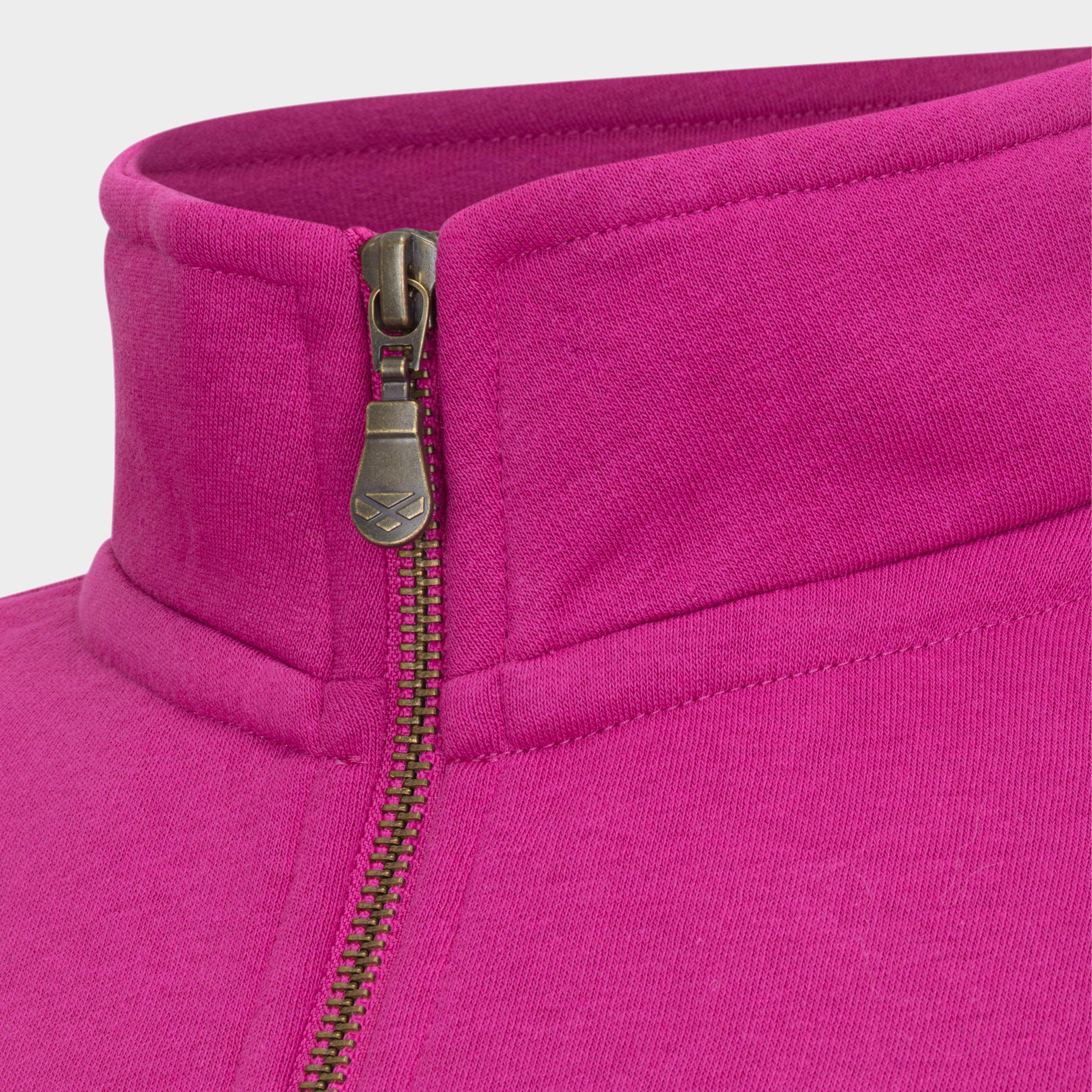 Women’s Dumfries 1888 1/4 Zip Sweatshirt Berry/White/Navy