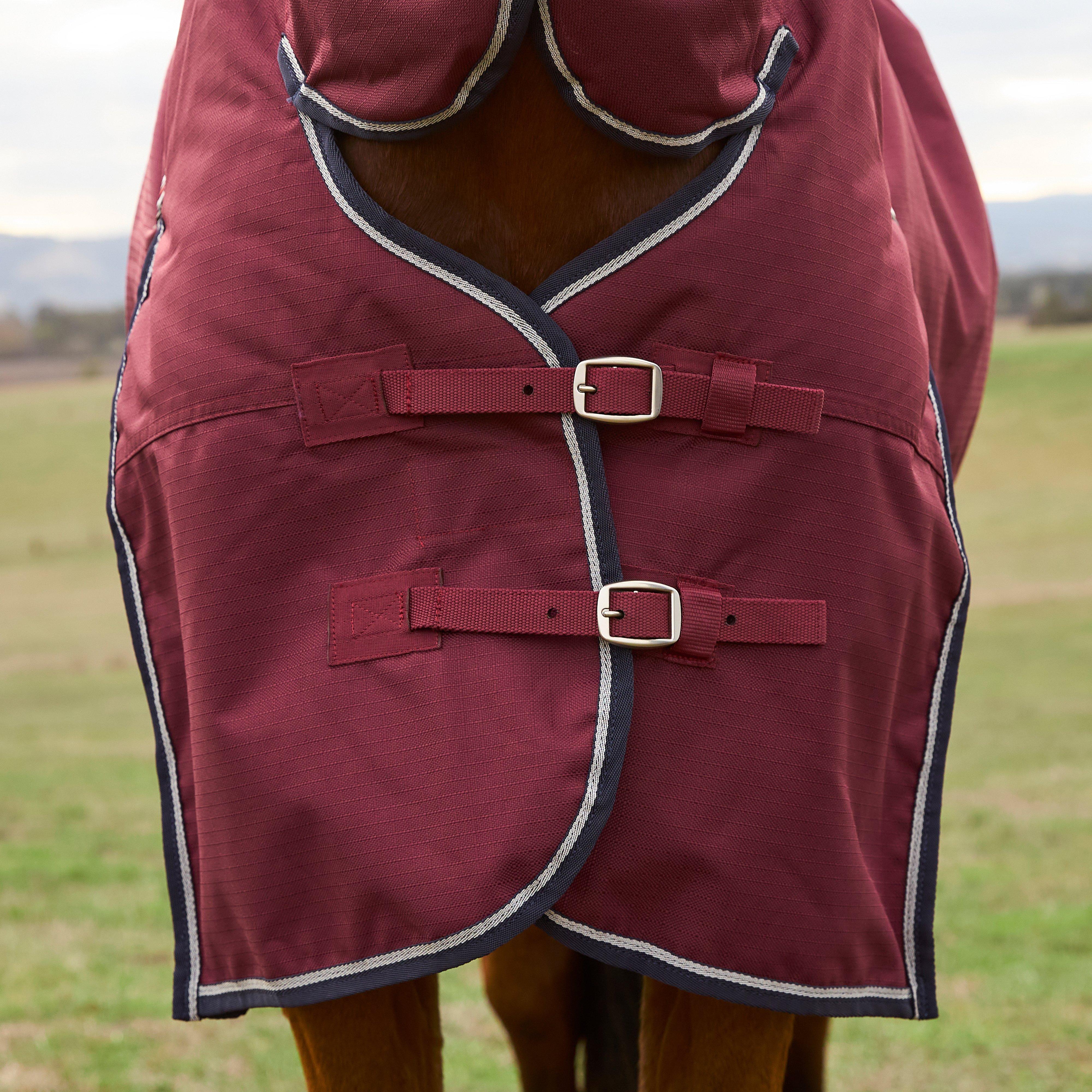 ComFiTec Prelim 0G Combo Neck Turnout Rug Burgundy