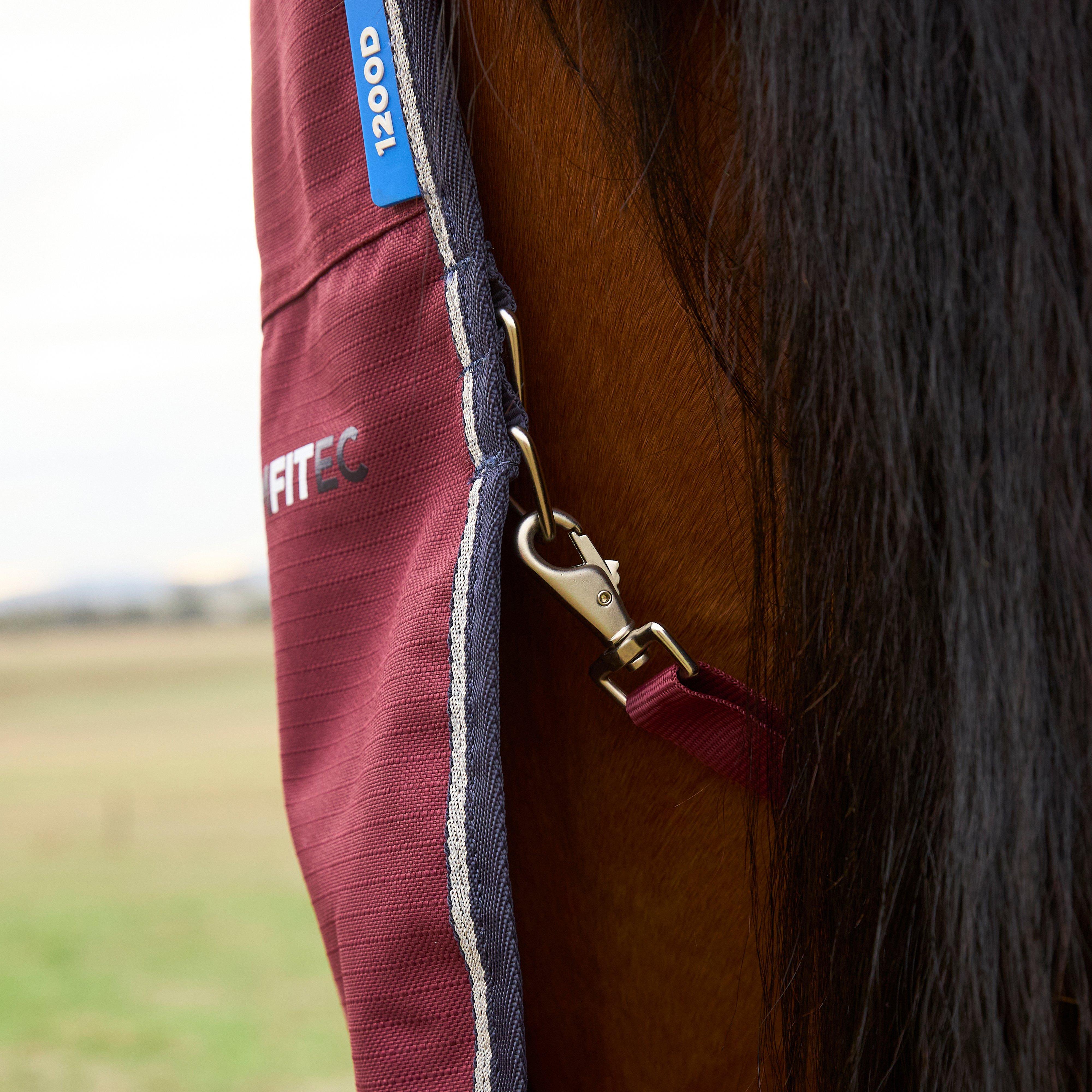 ComFiTec Prelim 0G Combo Neck Turnout Rug Burgundy