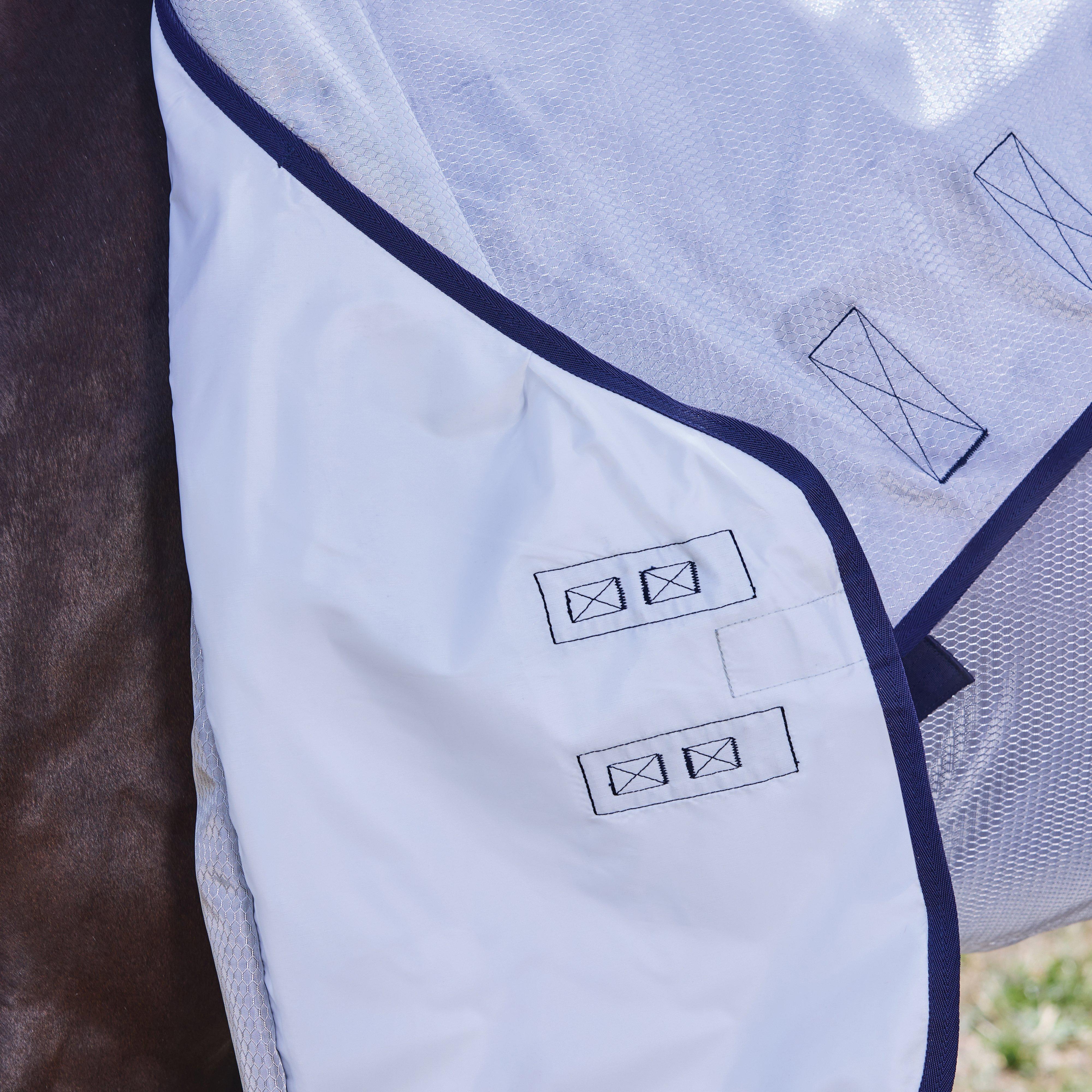 ComFiTec Hexi Shield Combo Neck Fly Sheet Silver/Navy/White