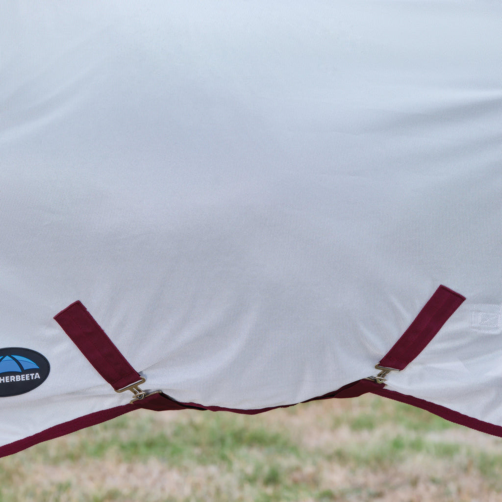 ComFiTec Essential Combo Neck Fly Sheet White/Burgundy