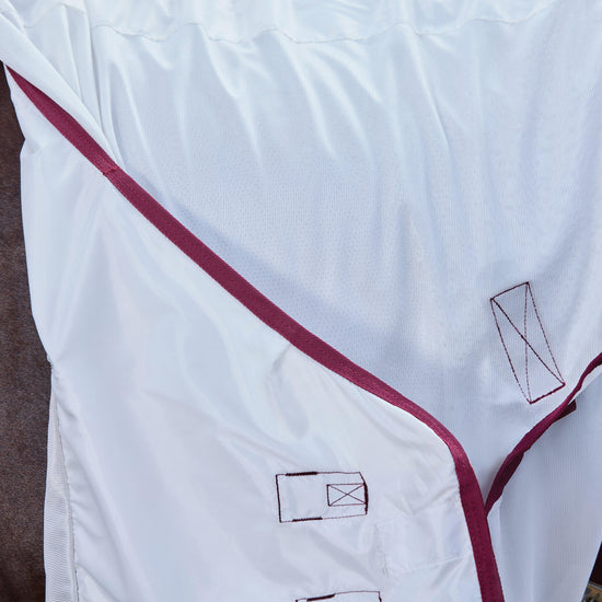 ComFiTec Essential Combo Neck Fly Sheet White/Burgundy