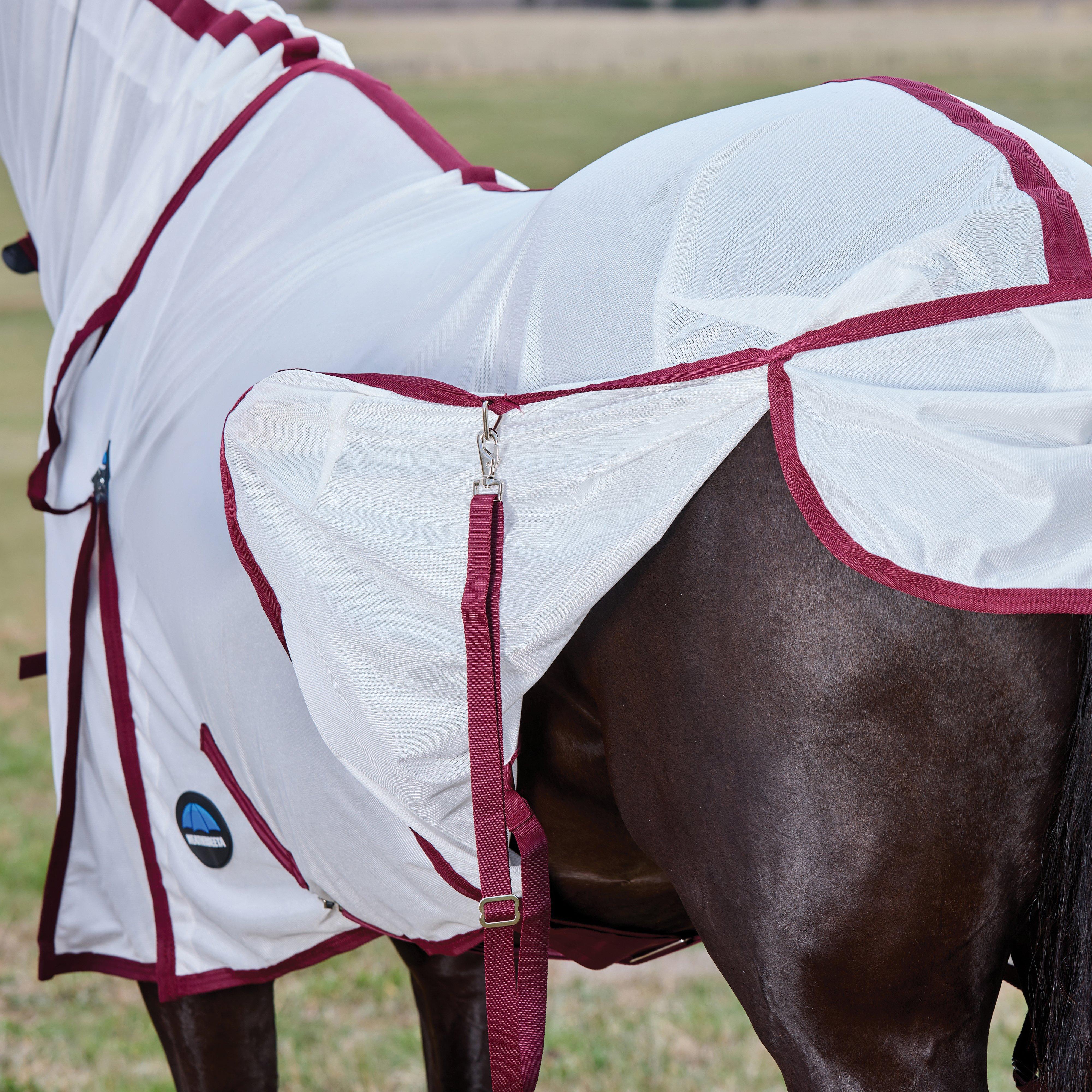 ComFiTec Essential Combo Neck Fly Sheet White/Burgundy