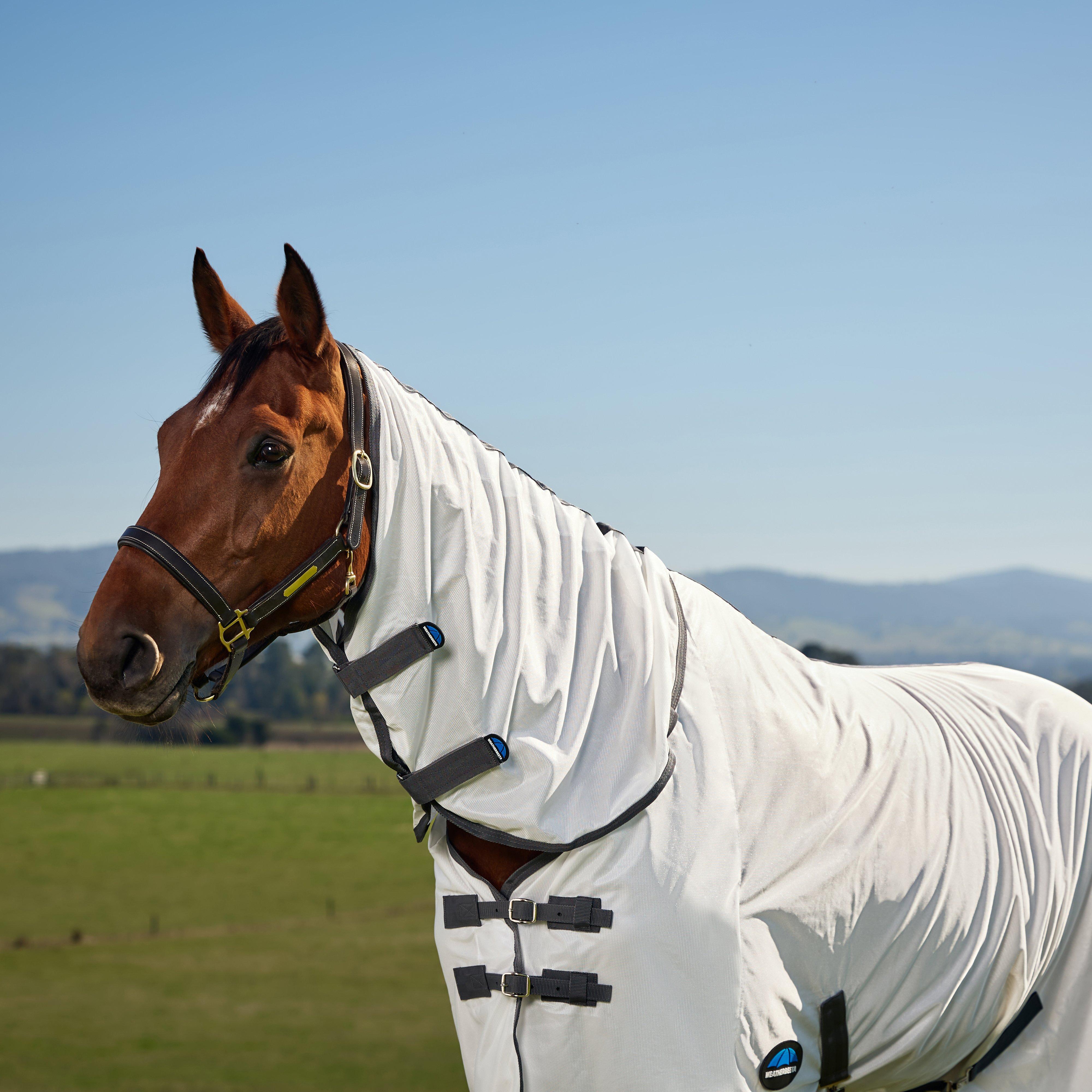 ComFiTec Tyro Combo Neck Fly Sheet  White/Charcoal