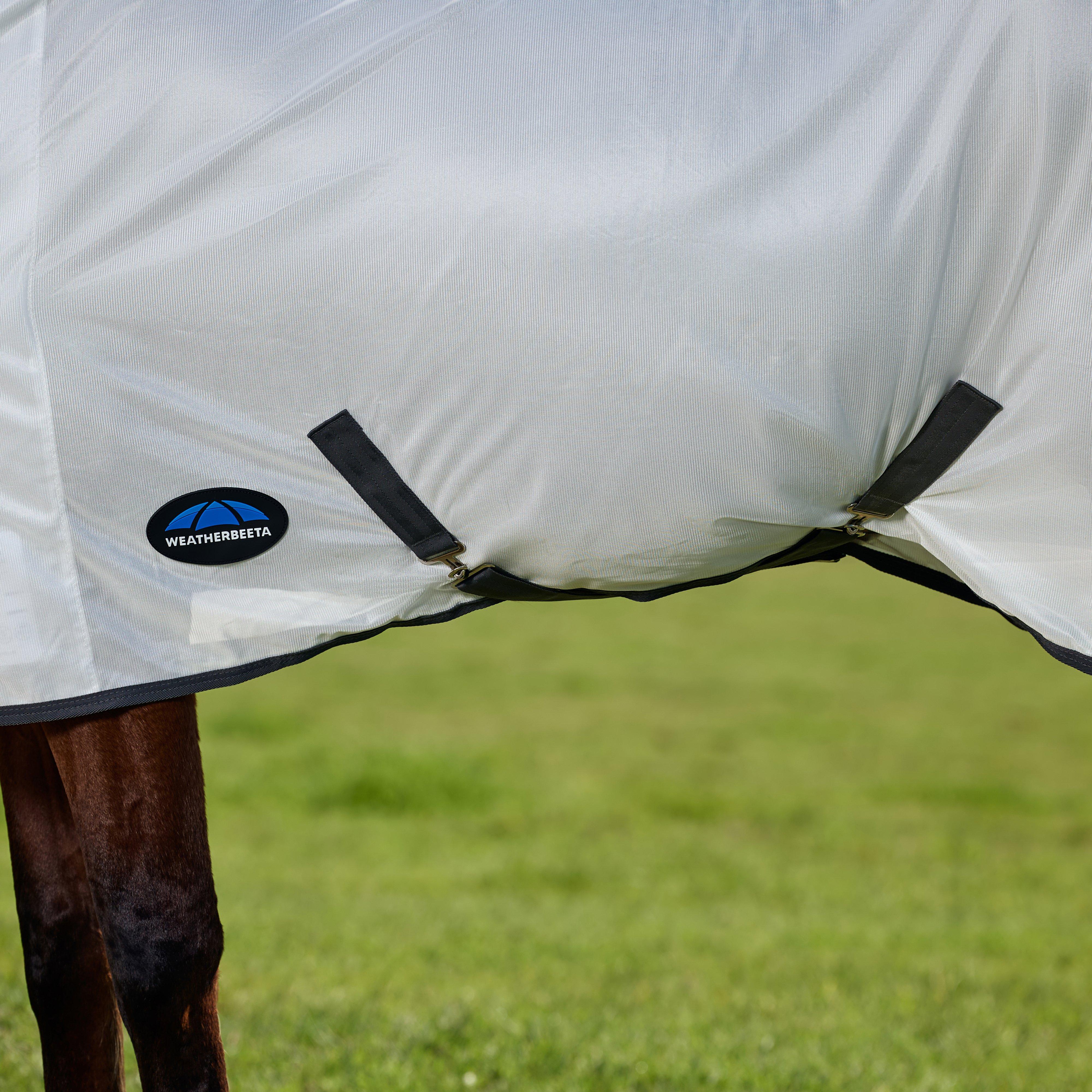 ComFiTec Tyro Combo Neck Fly Sheet  White/Charcoal