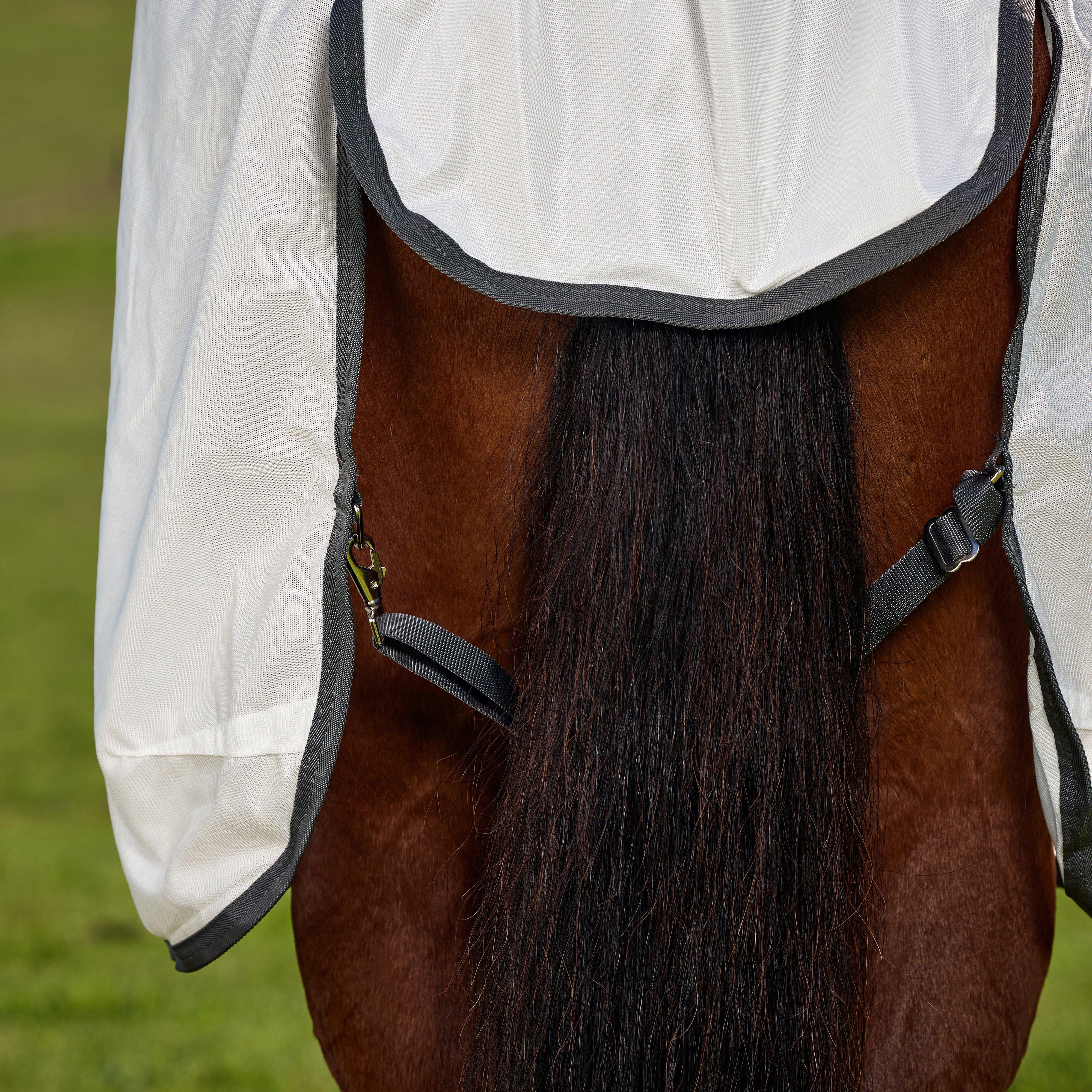 ComFiTec Tyro Combo Neck Fly Sheet  White/Charcoal