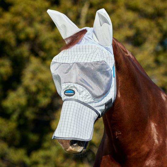 Hybrid Fly Mask White/Charcoal