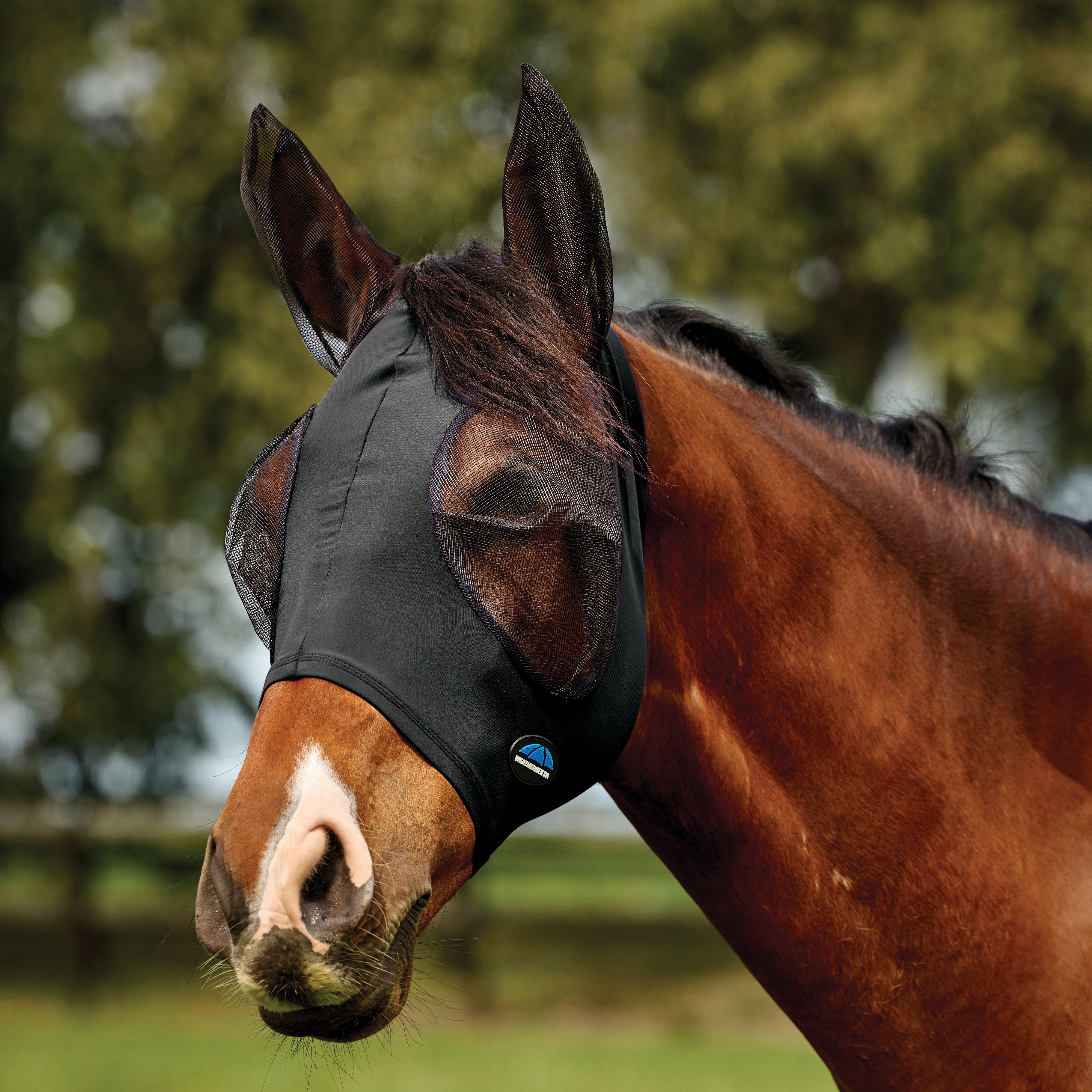ComFiTec Deluxe Stretch Fly Mask with Ears Black