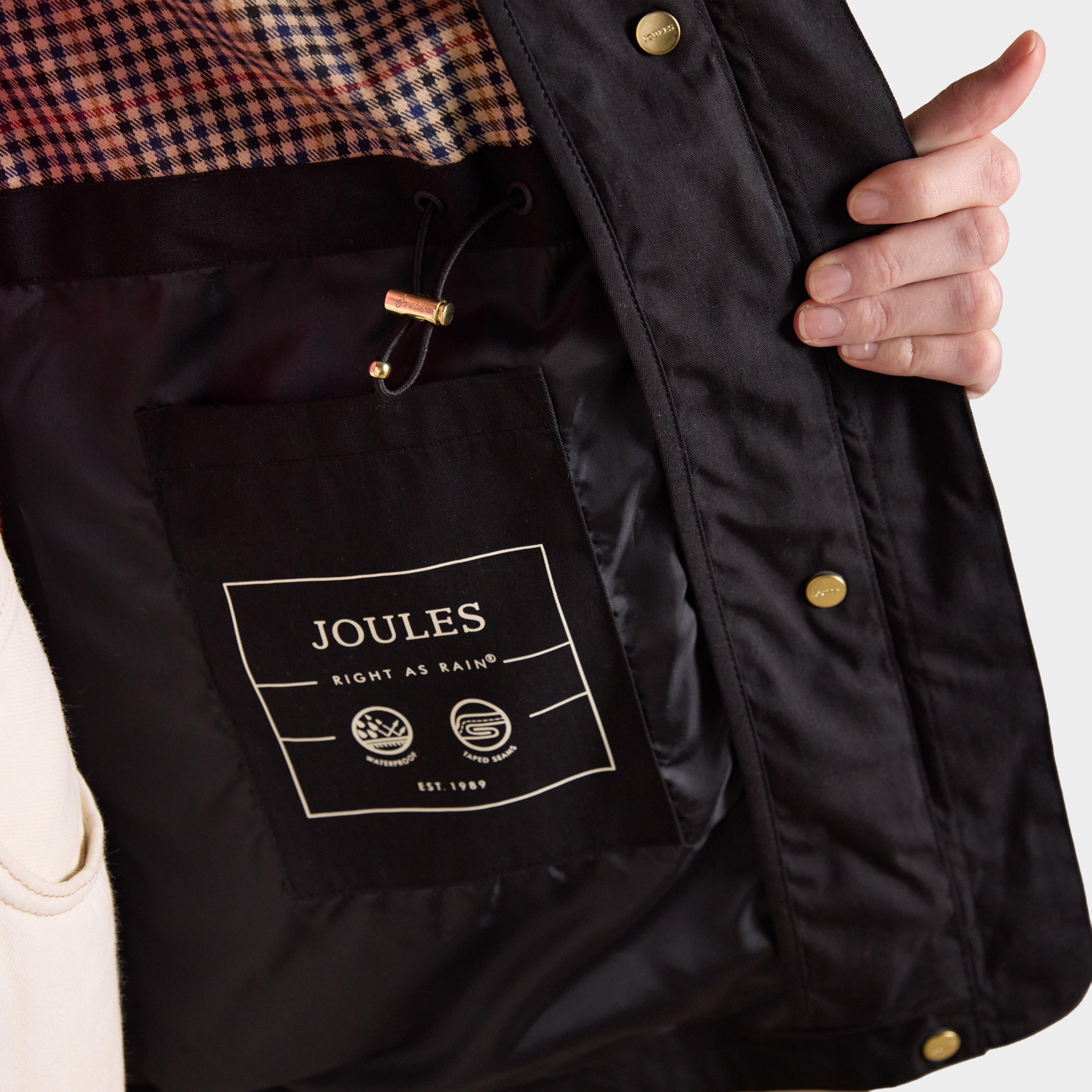 Portwell Black Hooded Waterproof Raincoat