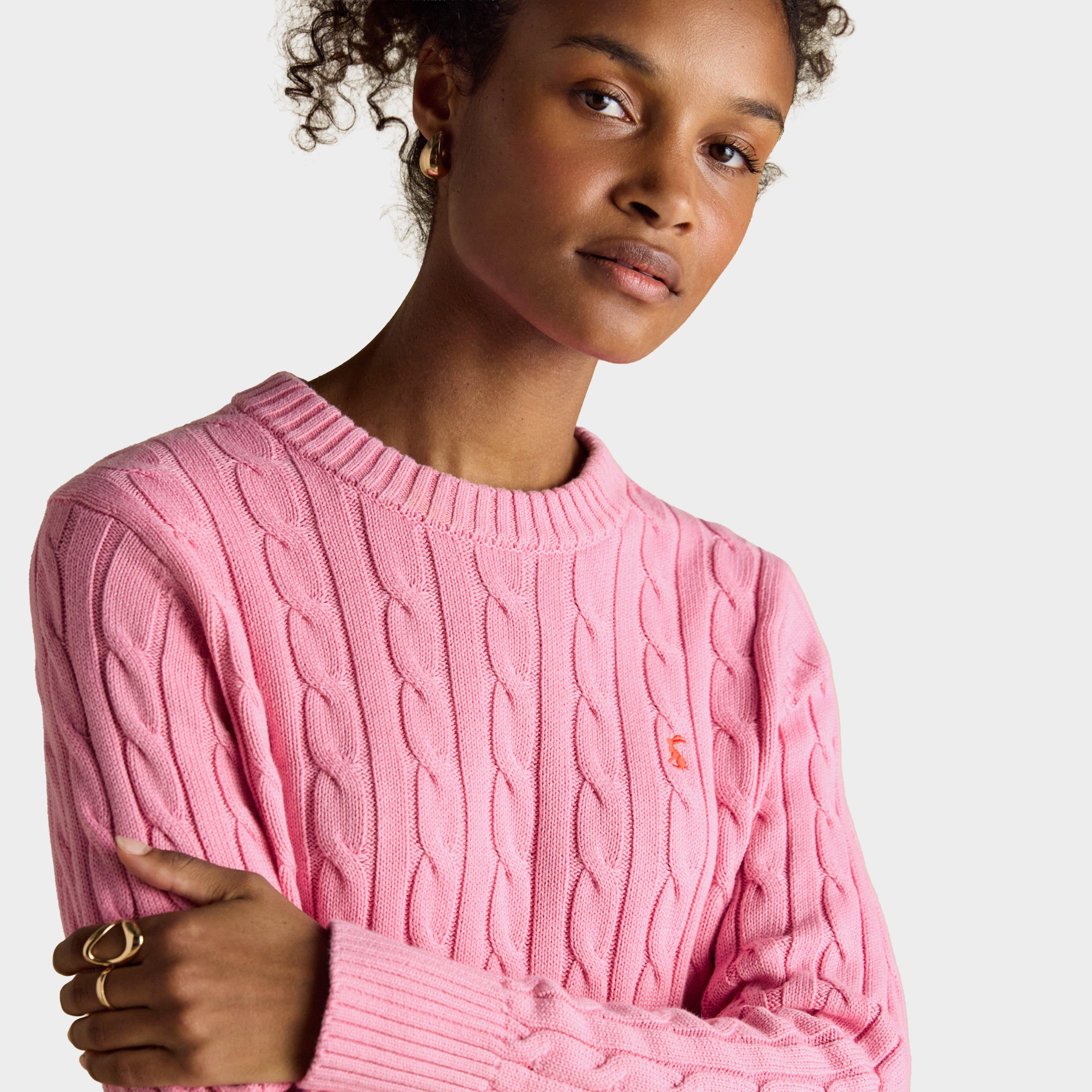 Classic Crew Neck Cotton Cable Knit Jumper