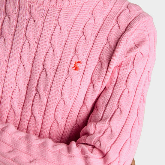 Classic Crew Neck Cotton Cable Knit Jumper