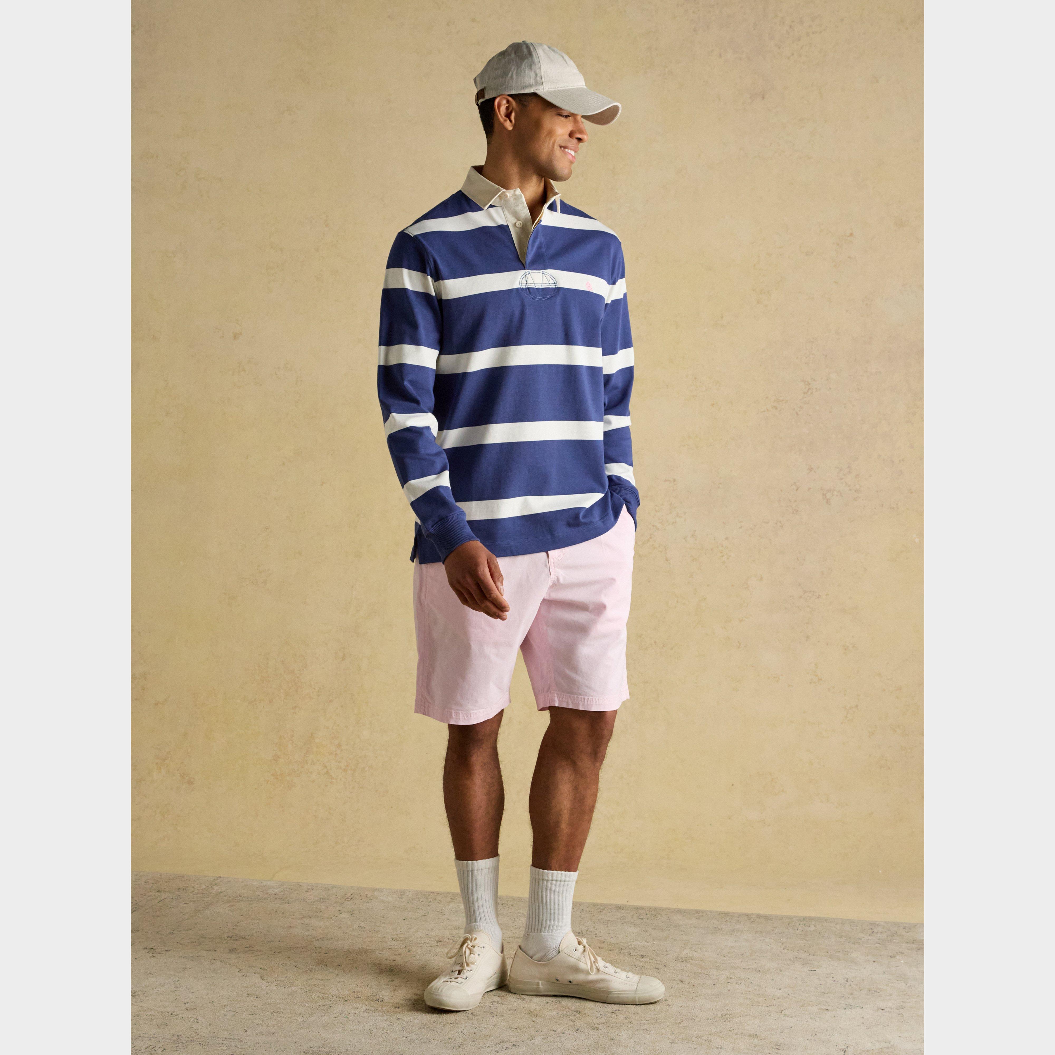 Men's Striped Long Sleeve Rugby Shirt