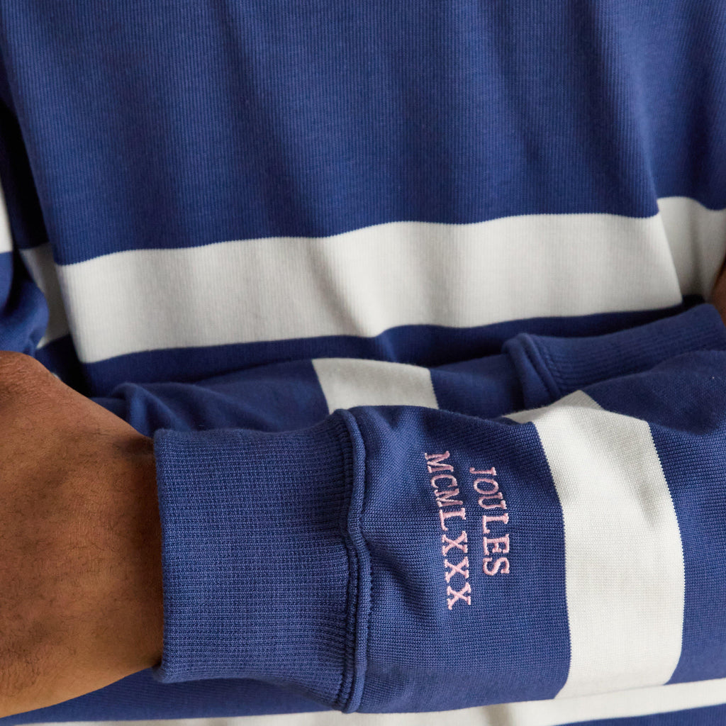 Men's Striped Long Sleeve Rugby Shirt