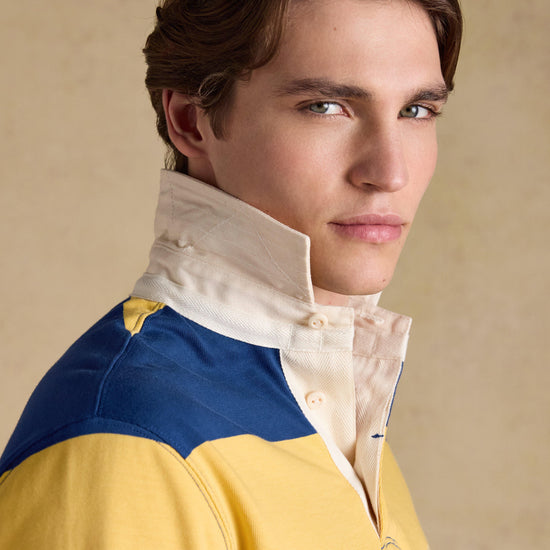 Men's Striped Long Sleeve Rugby Shirt