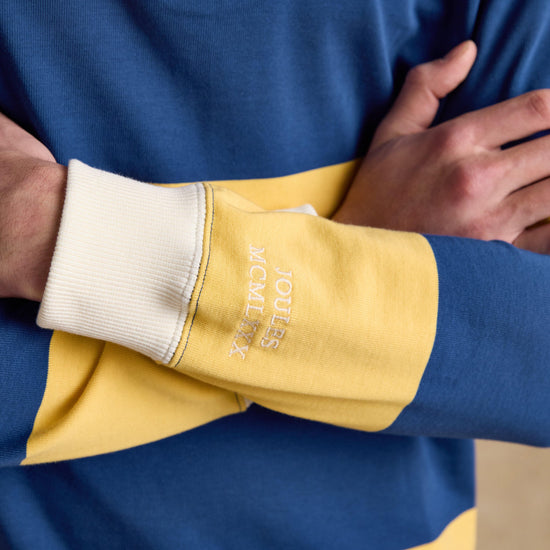 Men's Striped Long Sleeve Rugby Shirt