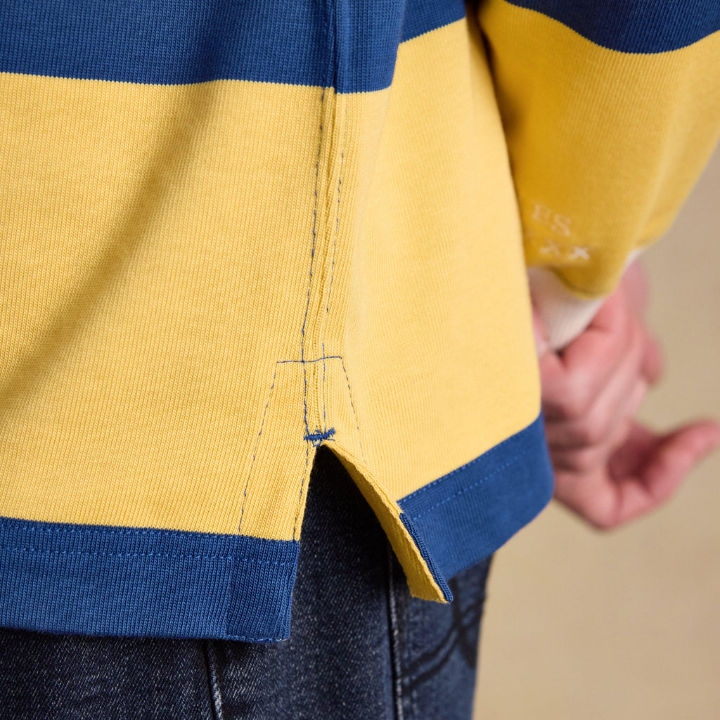 Men's Striped Long Sleeve Rugby Shirt