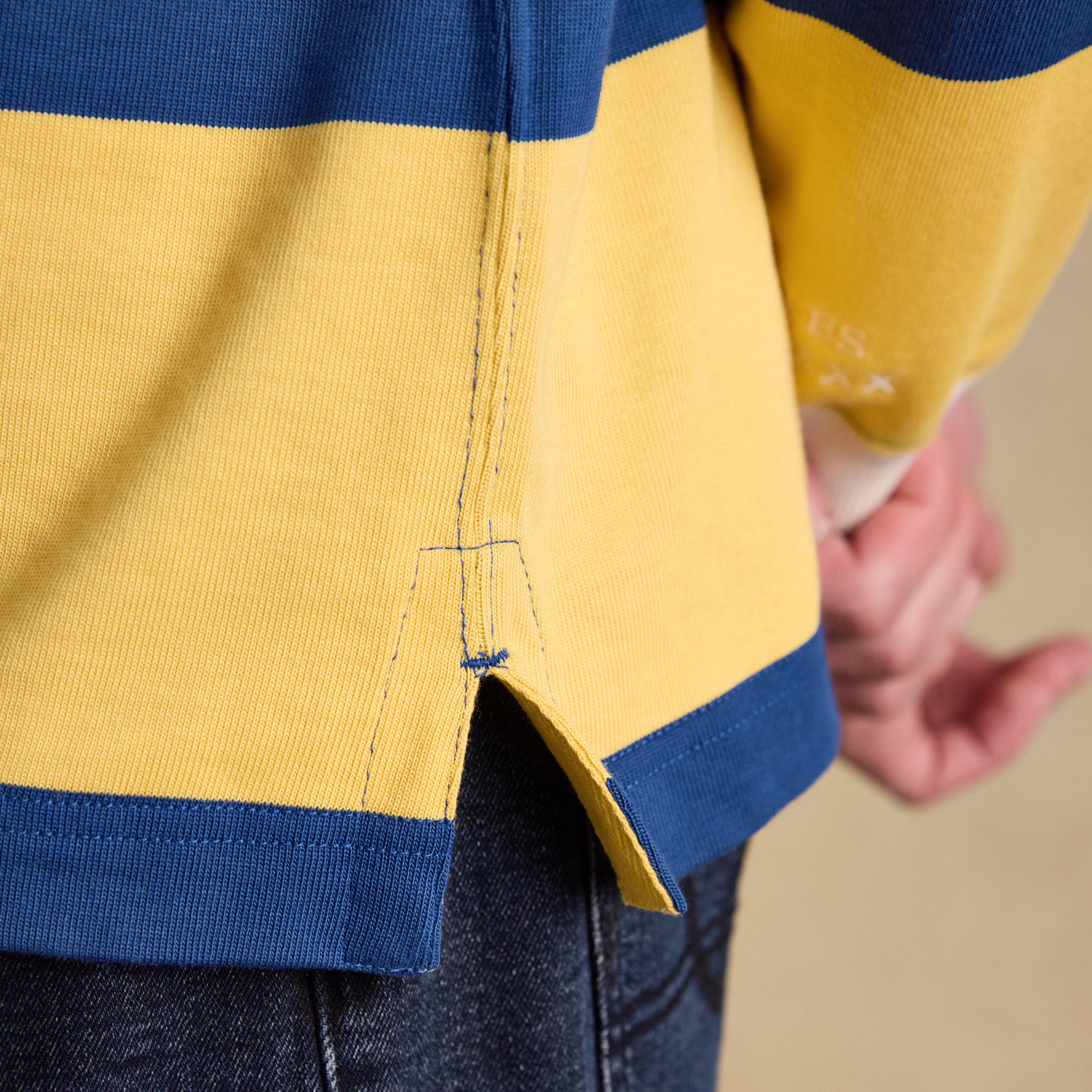 Men's Striped Long Sleeve Rugby Shirt