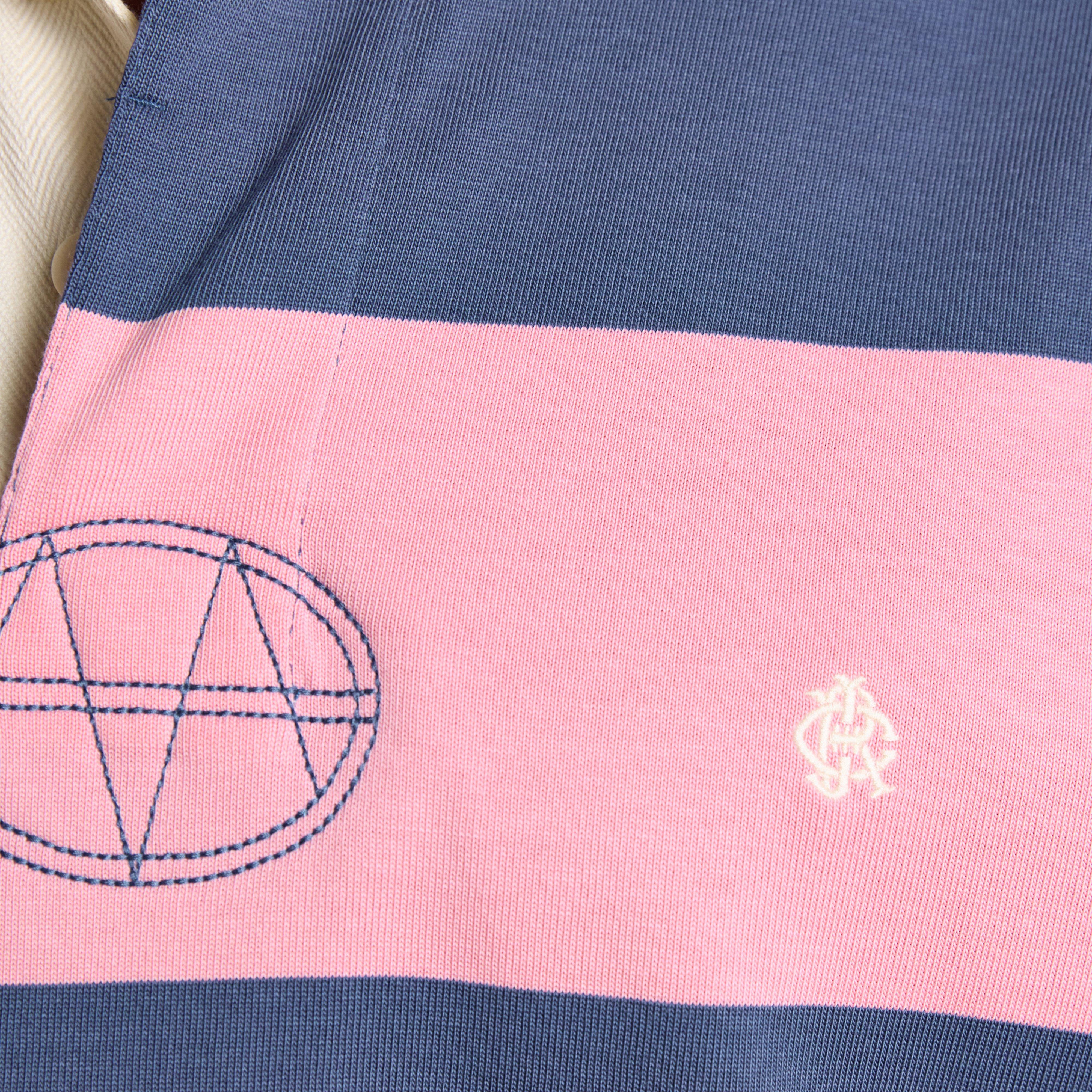 Men's Striped Long Sleeve Rugby Shirt