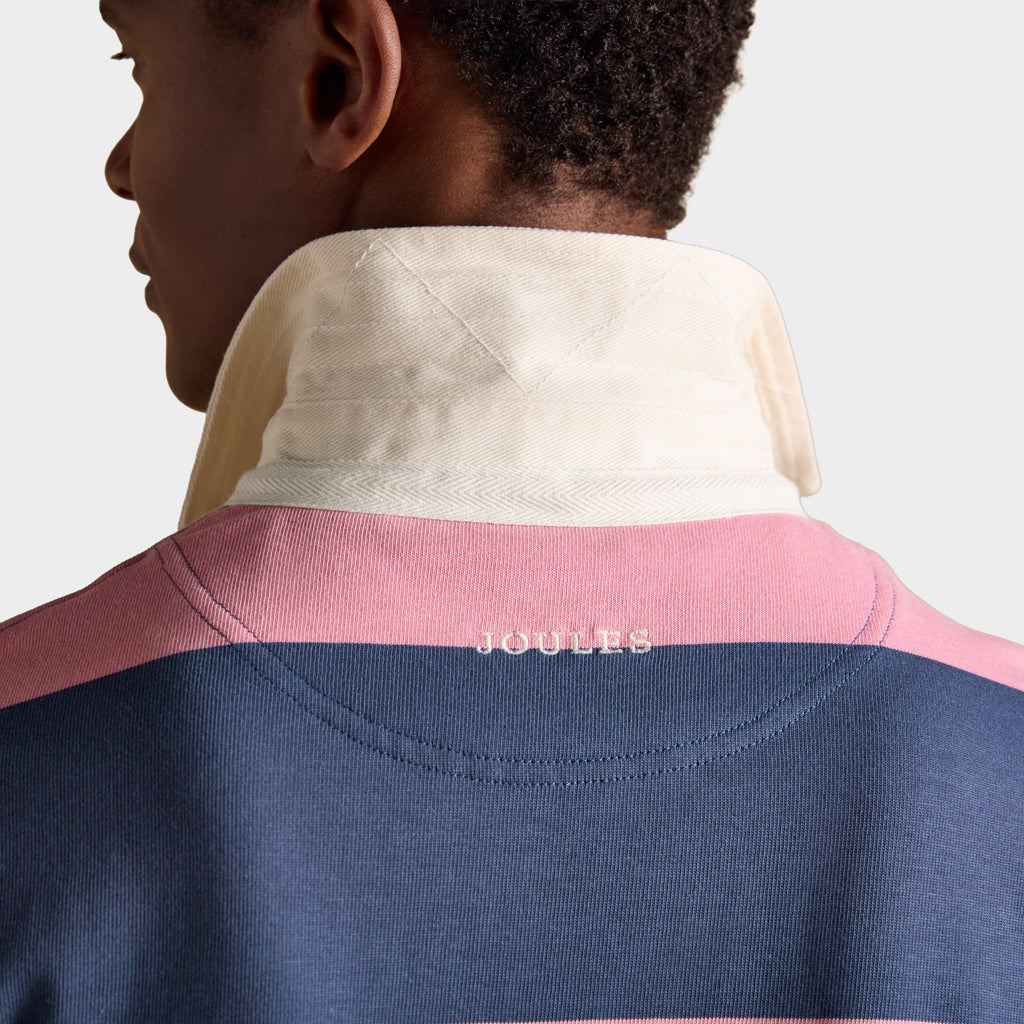 Men's Striped Long Sleeve Rugby Shirt