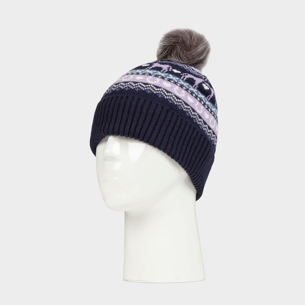 Kids' Fika Fairisle Junior Pom Pom Beanie