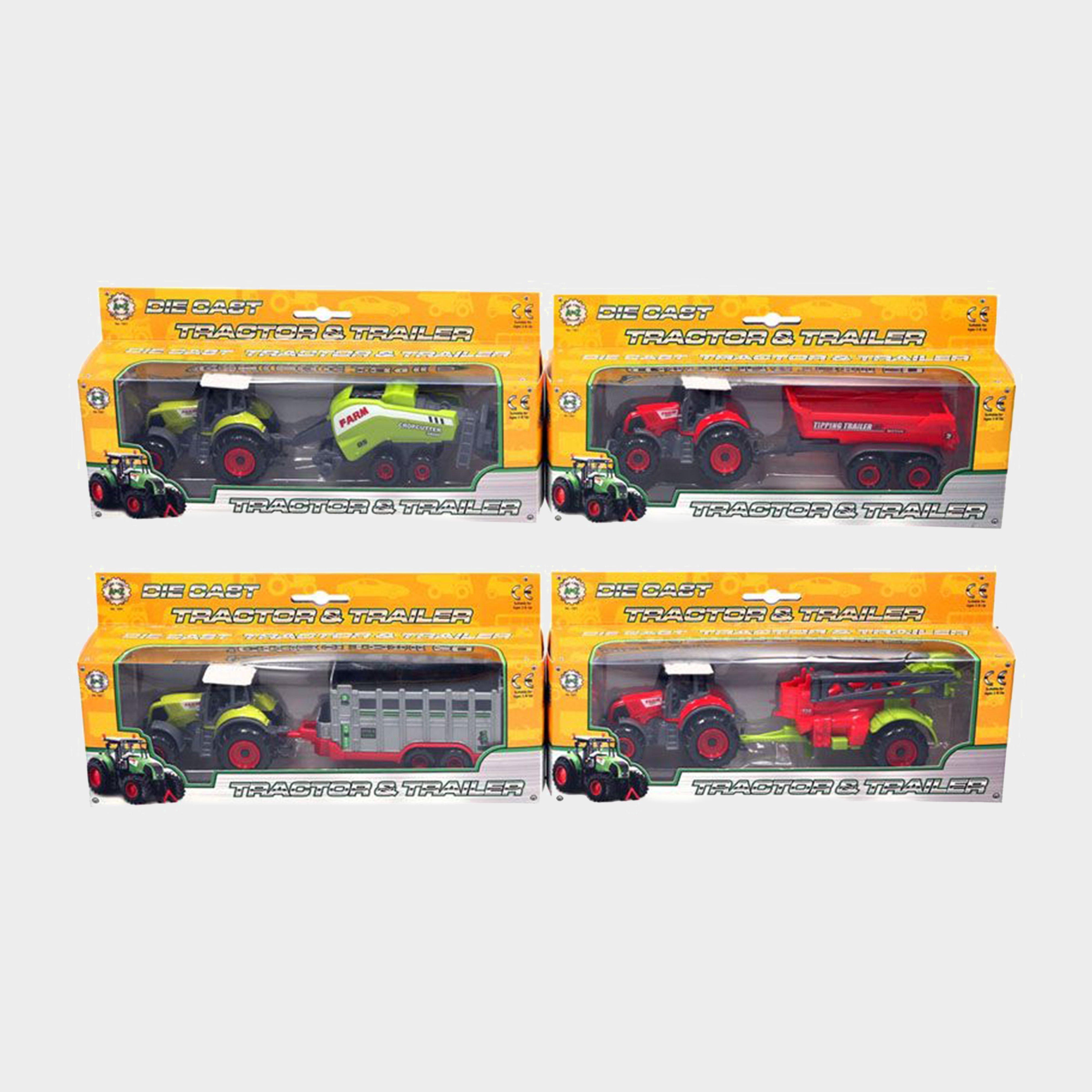 Farm Tractor with Trailer Toy Set