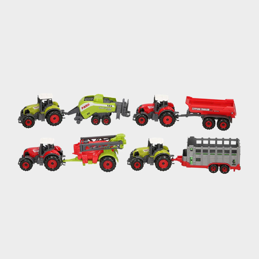 Farm Tractor with Trailer Toy Set