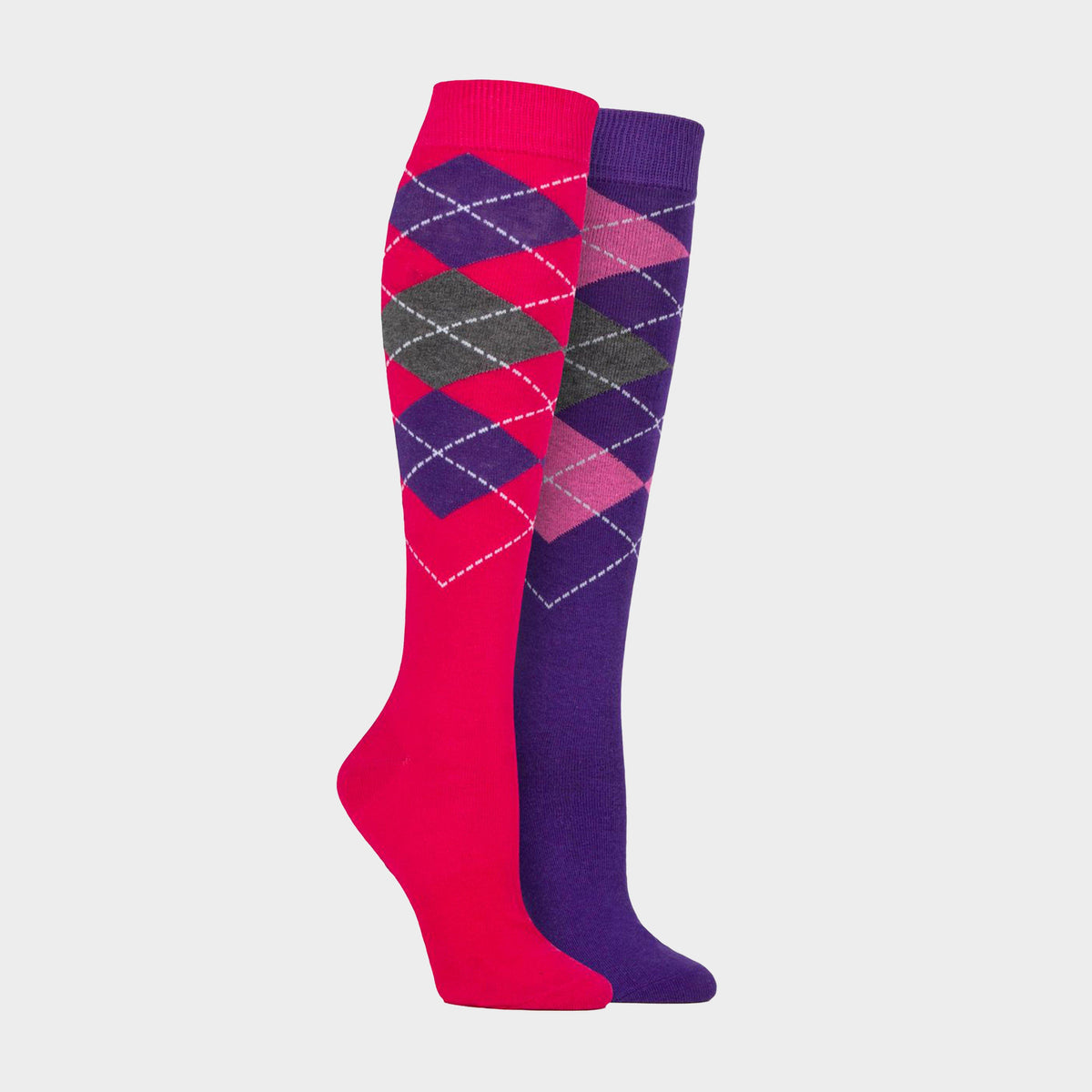 Kids' Taunton Long Socks Raspberry/Purple