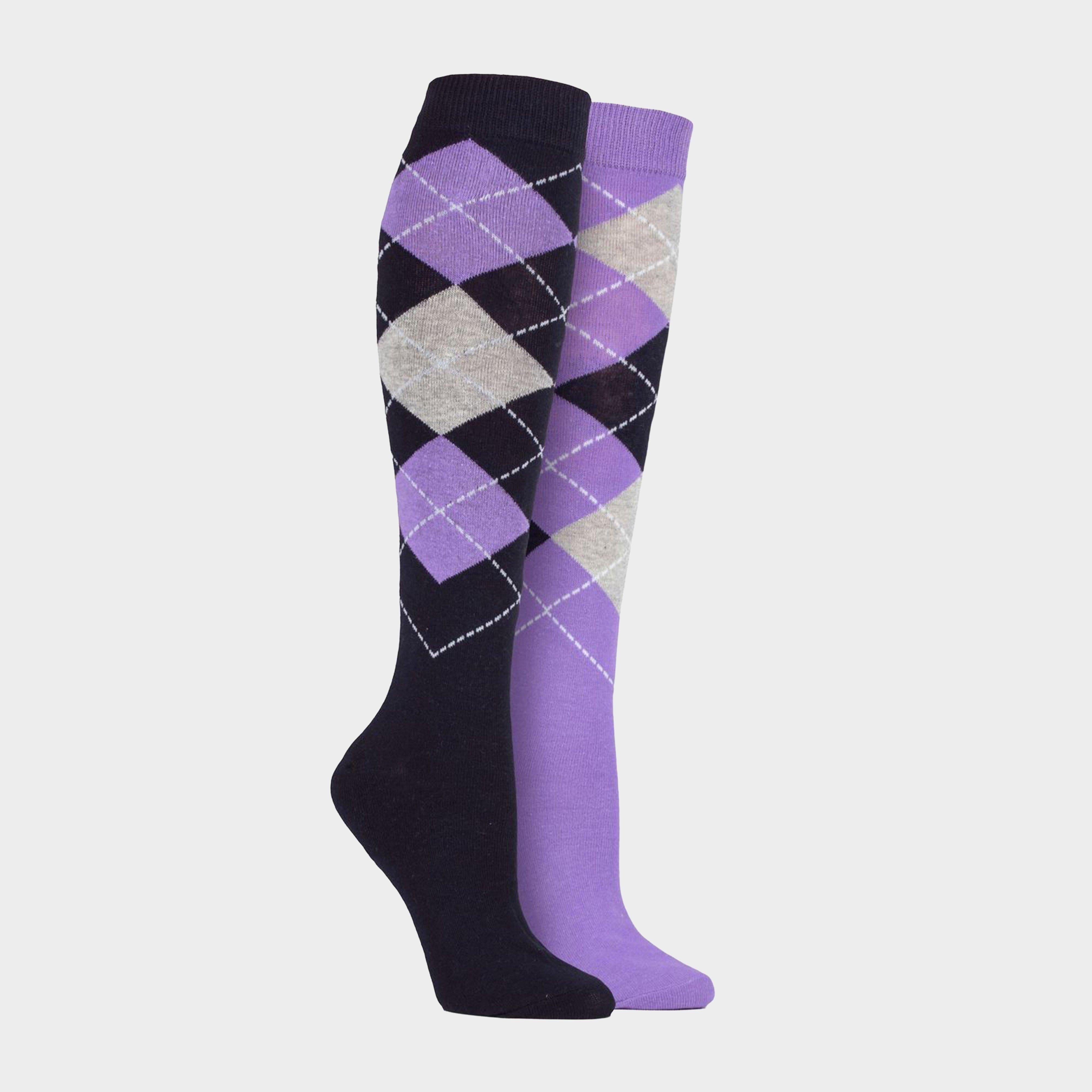 Women's Argyle Twin Pack Socks Purple