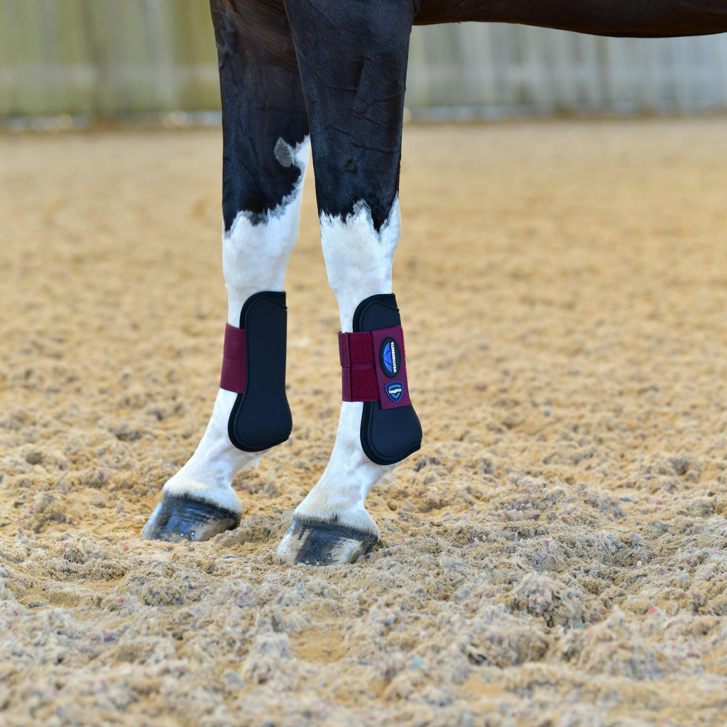 Tough-Tec Prime Open Front Boots Black/Burgundy