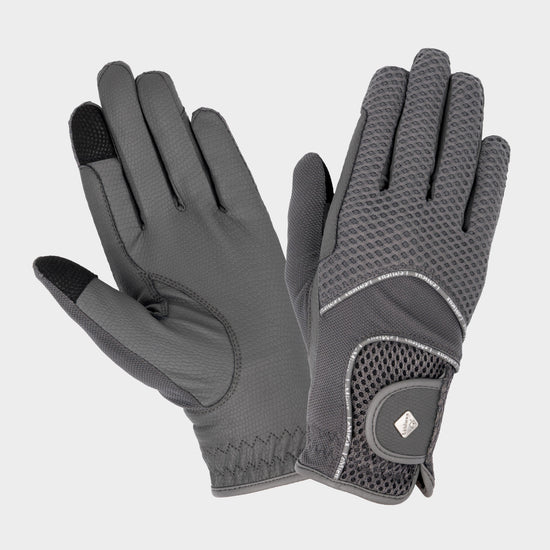 3D Mesh Riding Gloves Grey
