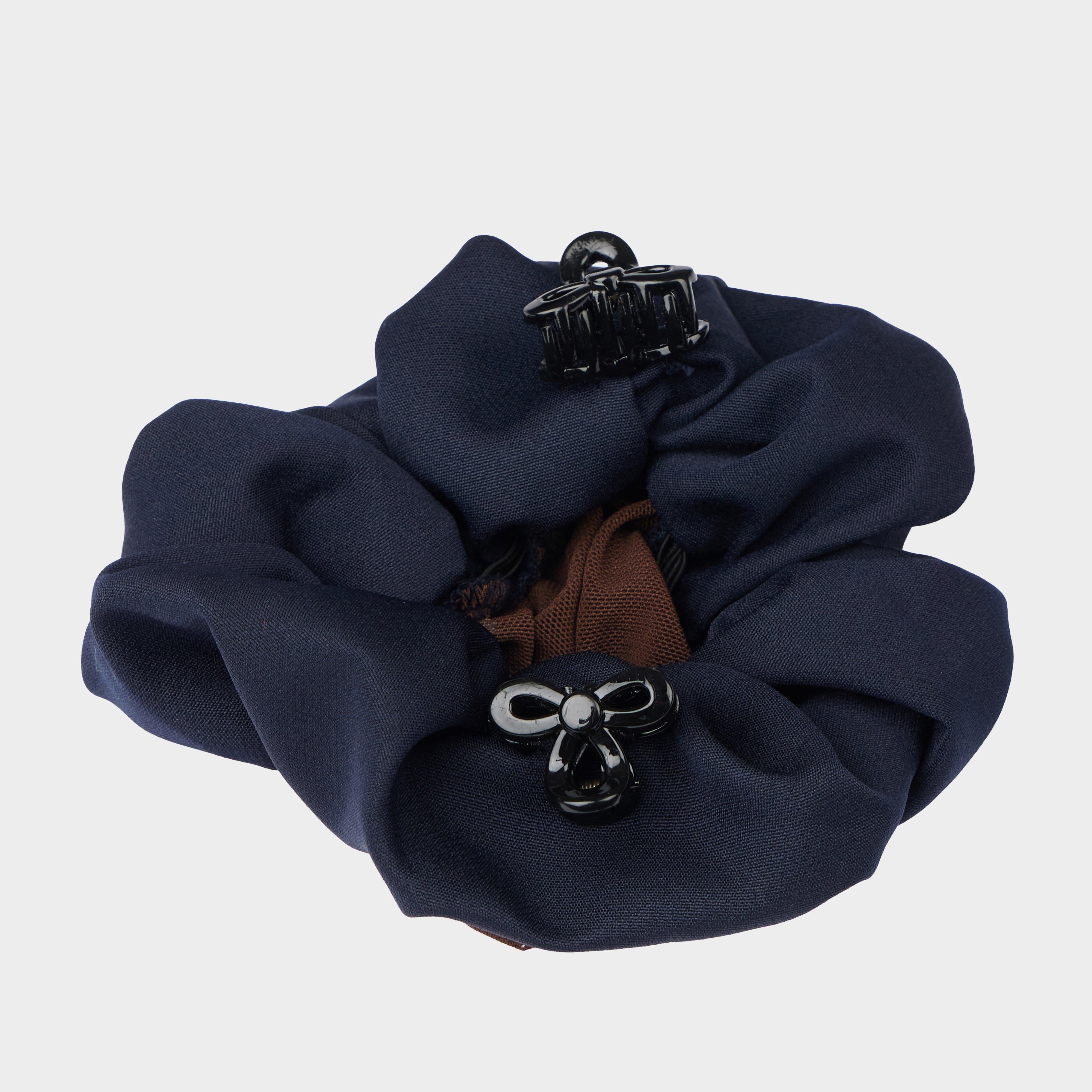 Crystal Hairnet Scrunchie Navy/Brown