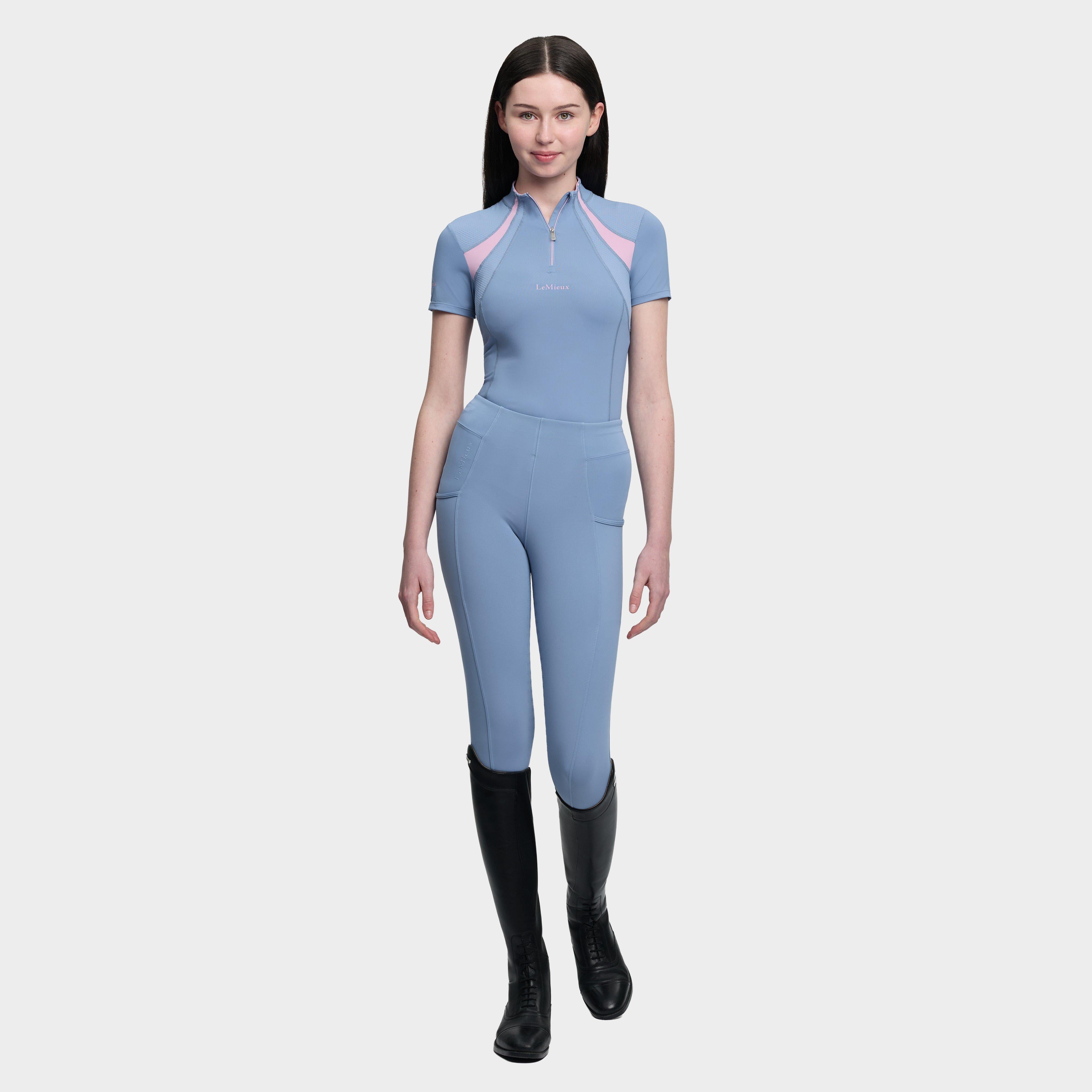 Young Rider Mia Mesh Short Sleeve Base Layer Powder Blue