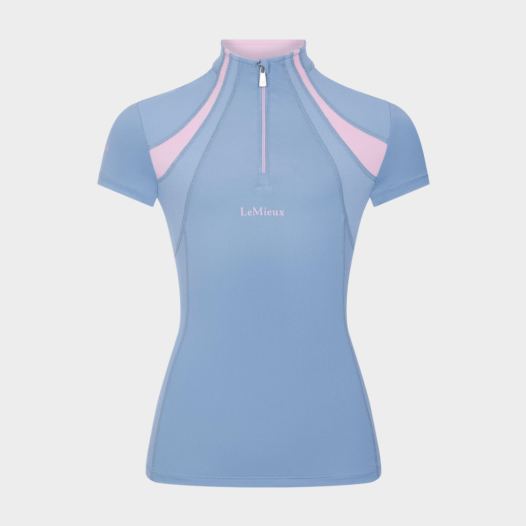 Young Rider Mia Mesh Short Sleeve Base Layer Powder Blue