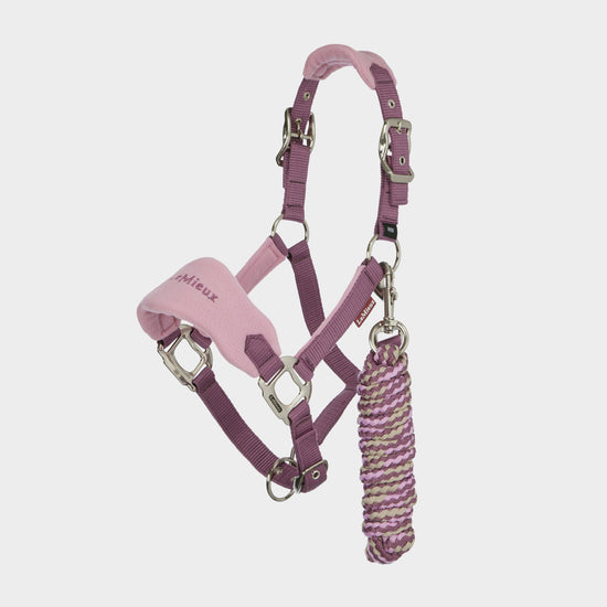 Mini Vogue Headcollar and Leadrope Mallow