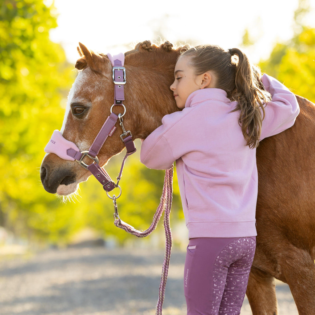 Mini Vogue Headcollar and Leadrope Mallow