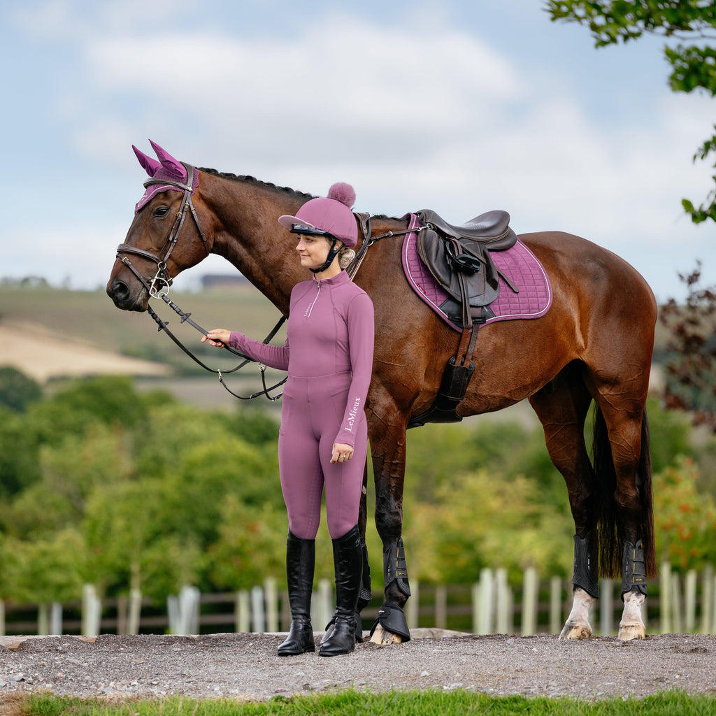 Suede Close Contact Saddle Pad Mallow