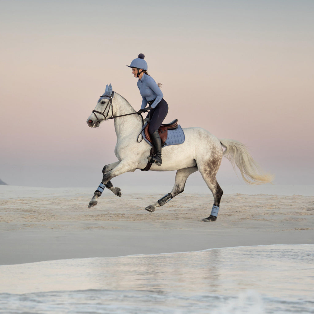 Suede Close Contact Saddle Pad Powder Blue