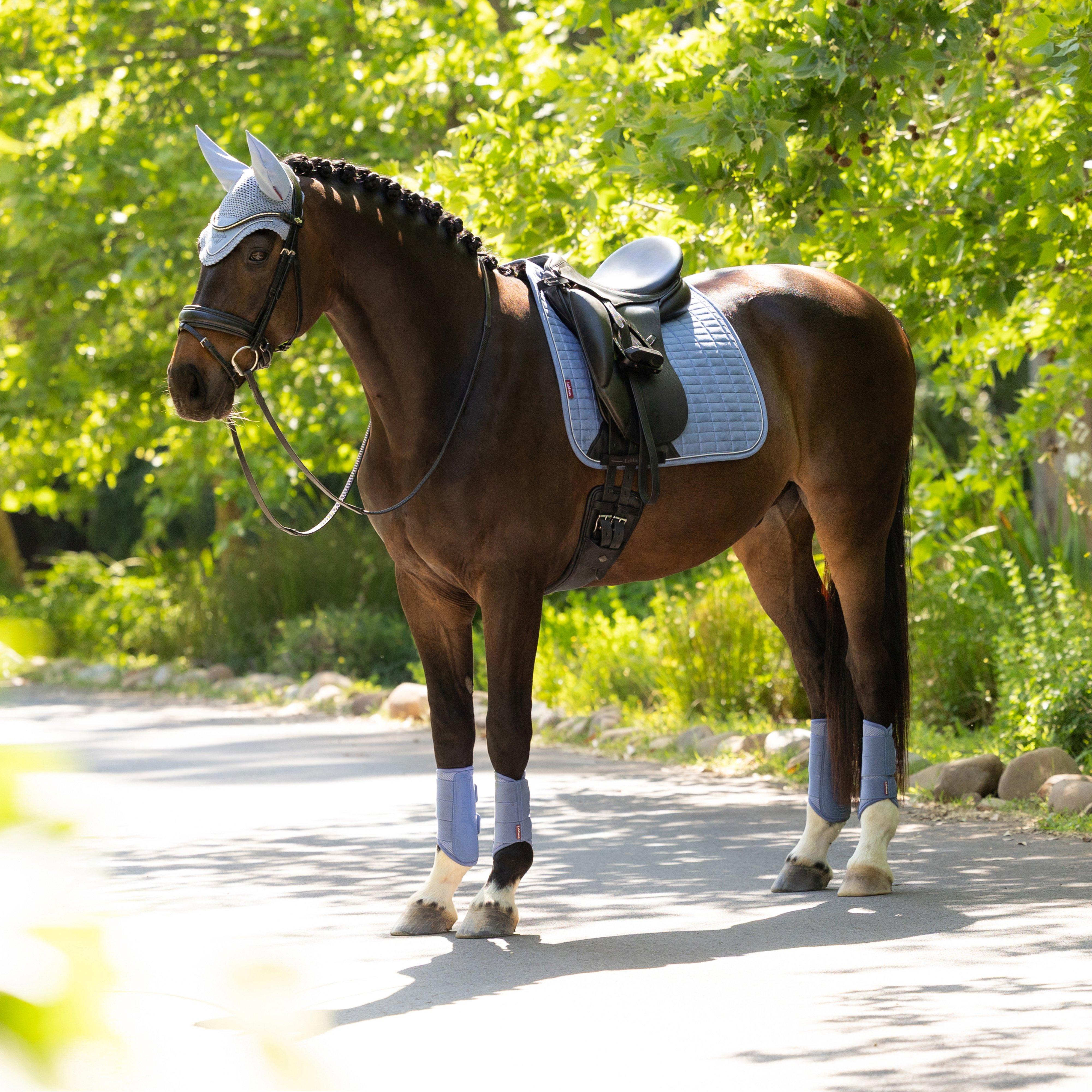 Suede Dressage Saddle Pad Powder Blue