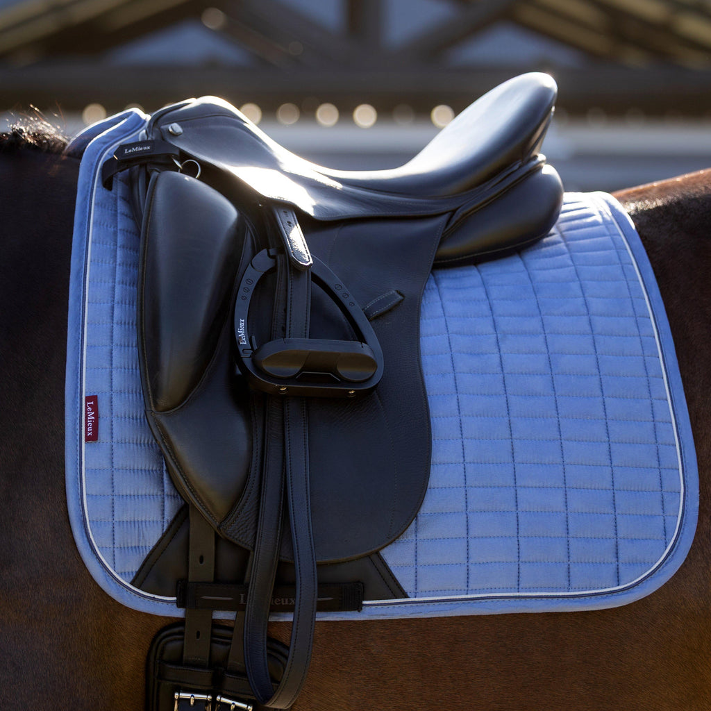 Suede Dressage Saddle Pad Powder Blue