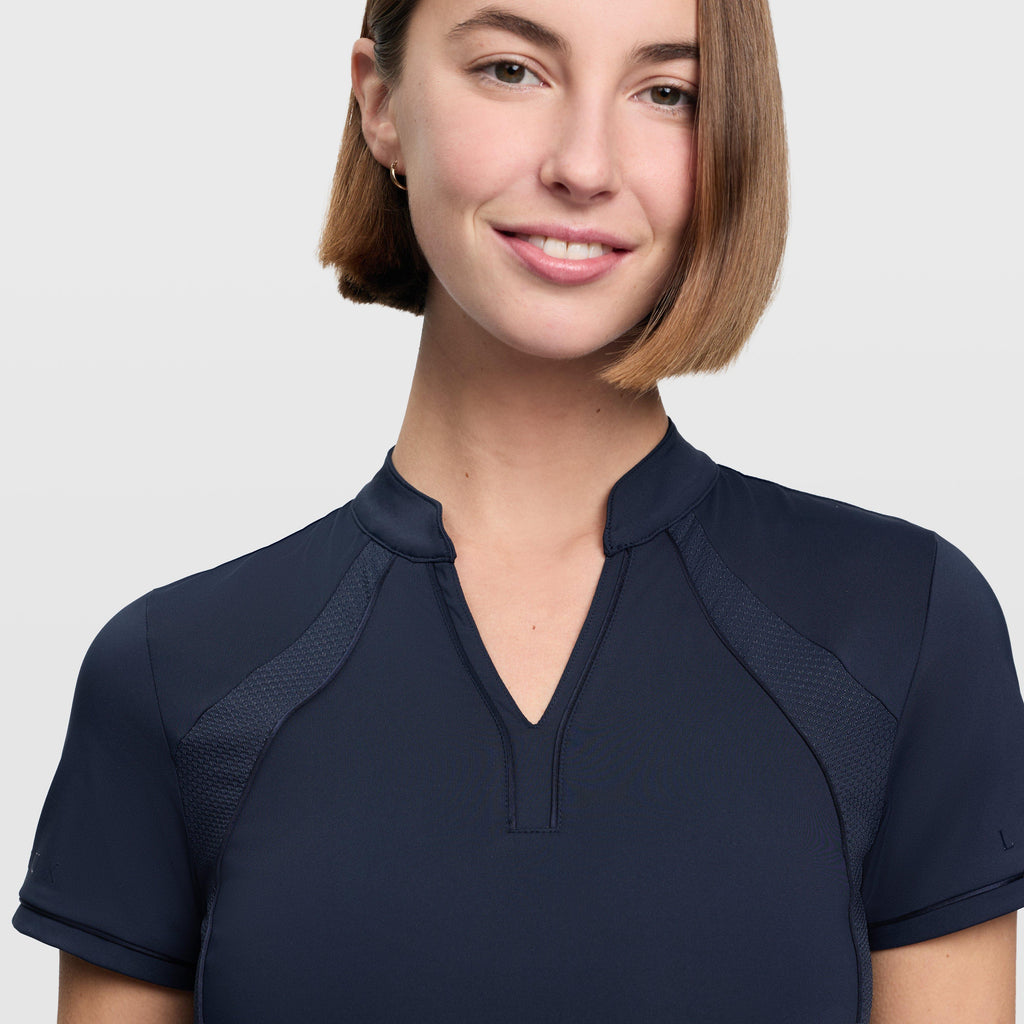 Women's Lisa Mesh Short Sleeve Base Layer Navy
