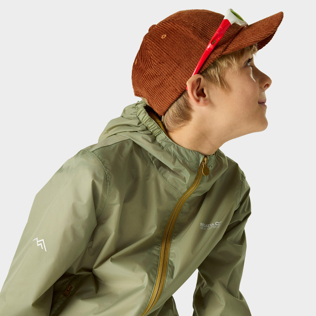 Kids’ Lever Waterproof Shell Jacket Sage Green