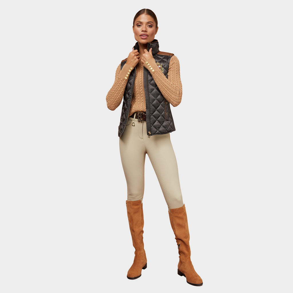 Women's Diamond Quilt Classic Gilet Khaki