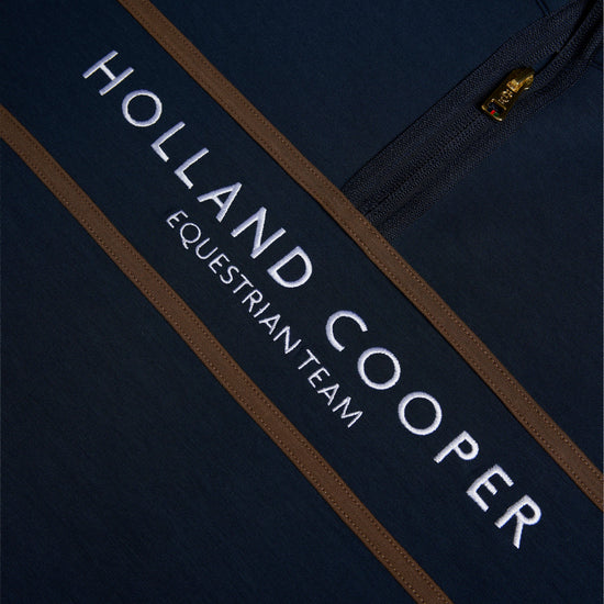 Women's Equestrian Quarter Zip Neck Sweat, Ink Navy